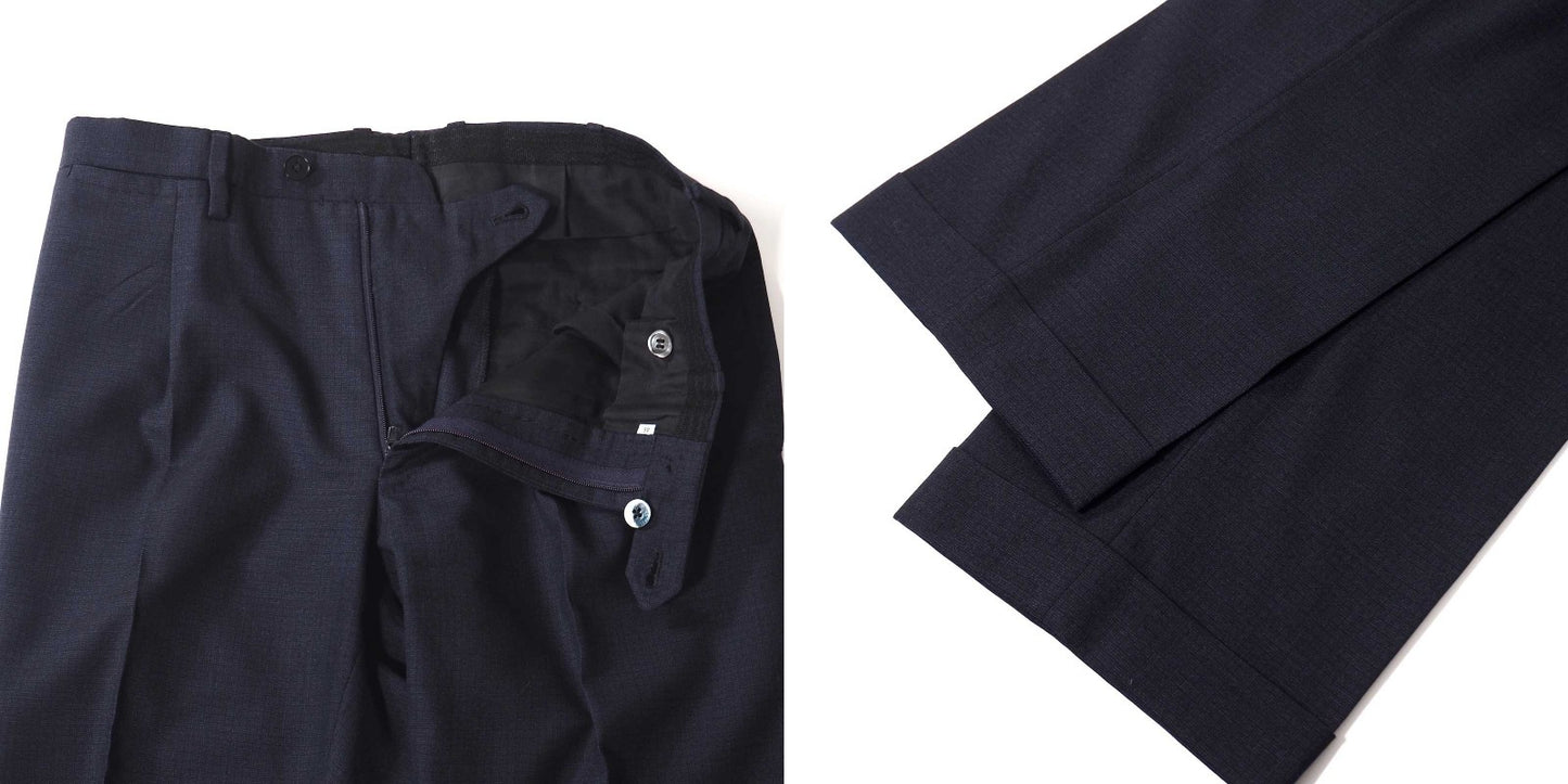 良品 キートン Kiton イタリア製 14micron ウール スーツ 46 ダークネイビー メンズ 正規品 5-YK007