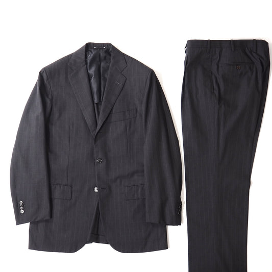 良品 キートン Kiton イタリア製 Diamante Blu ウール スーツ 46 グレー メンズ 正規品 5-YK008