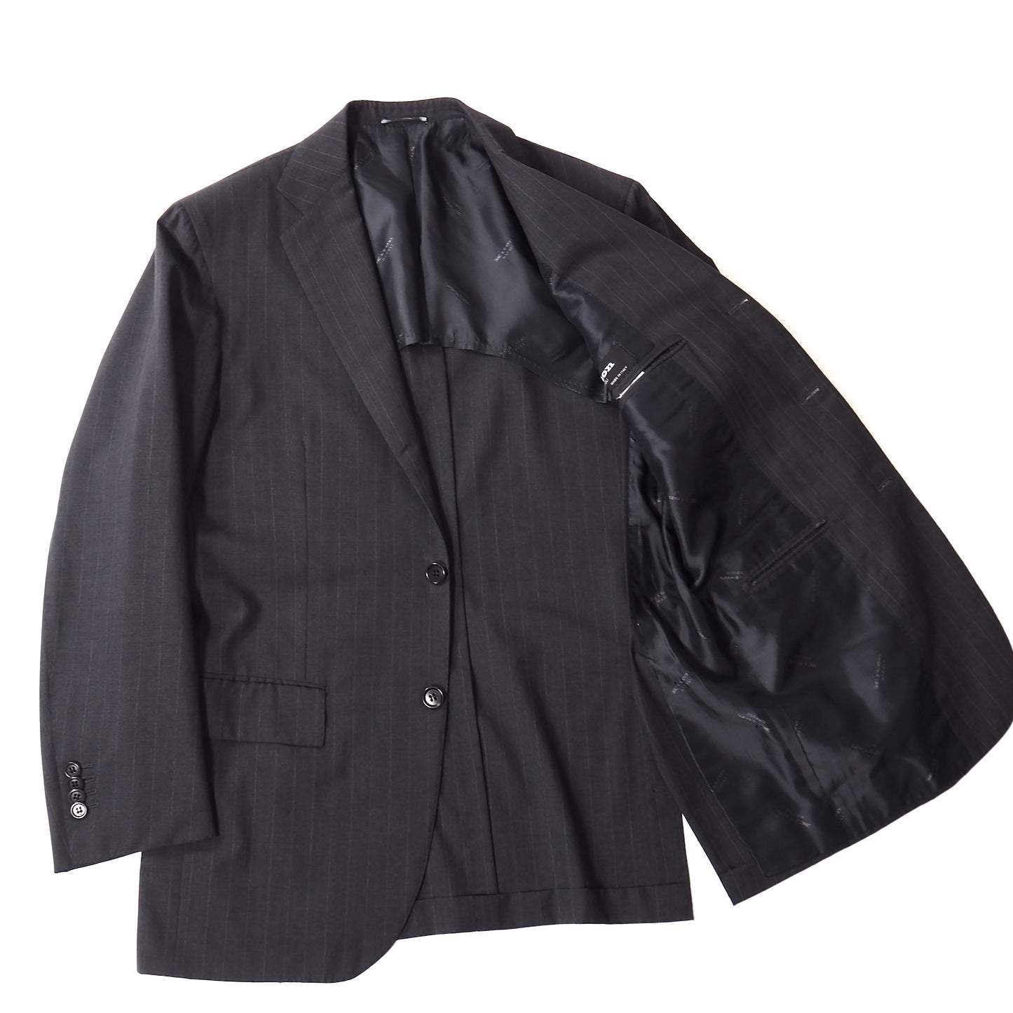 良品 キートン Kiton イタリア製 Diamante Blu ウール スーツ 46 グレー メンズ 正規品 5-YK008