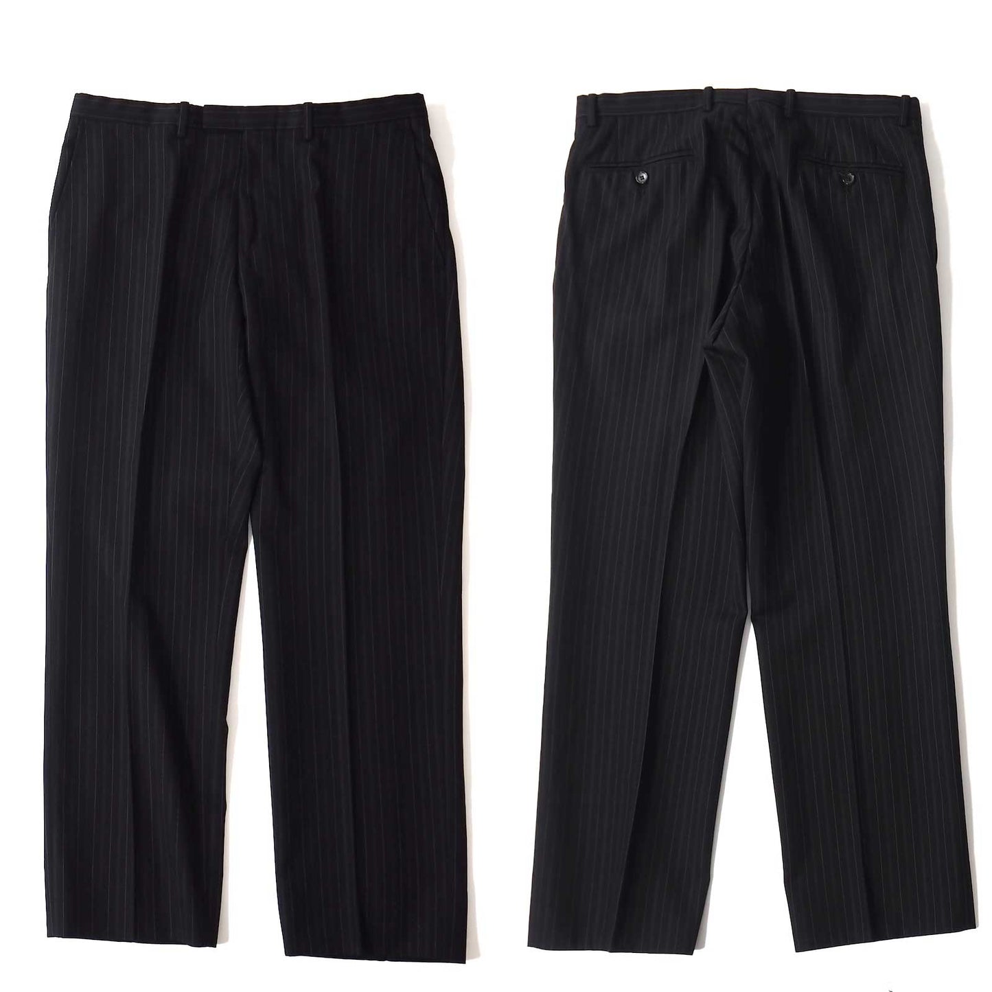 美品 グッチ GUCCI トムフォード期 ウール スーツ 52 ブラック ストライプ メンズ 正規品 5-YK010