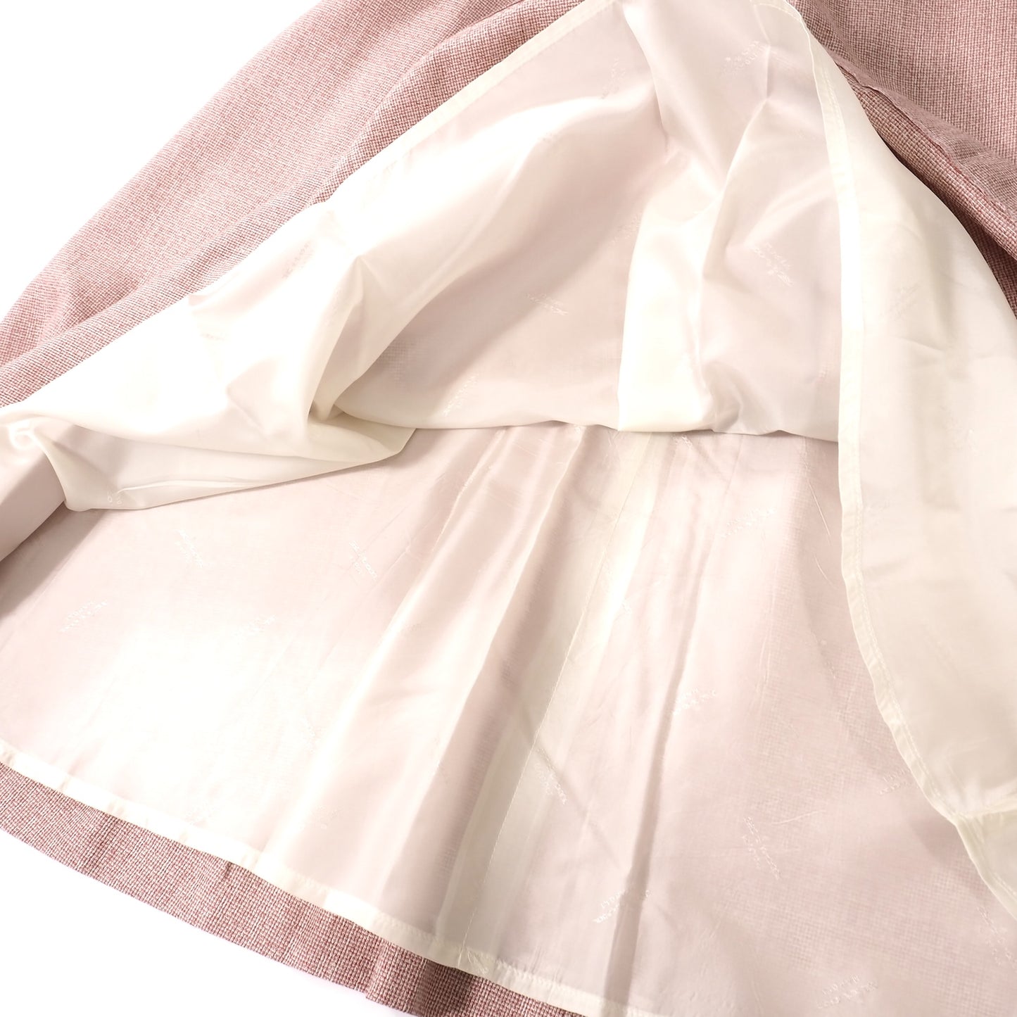 美品 キートン Kiton 現行 カシミヤ シルク Aライン ワンピース 40 ピンク レディース 正規品 5-YK012