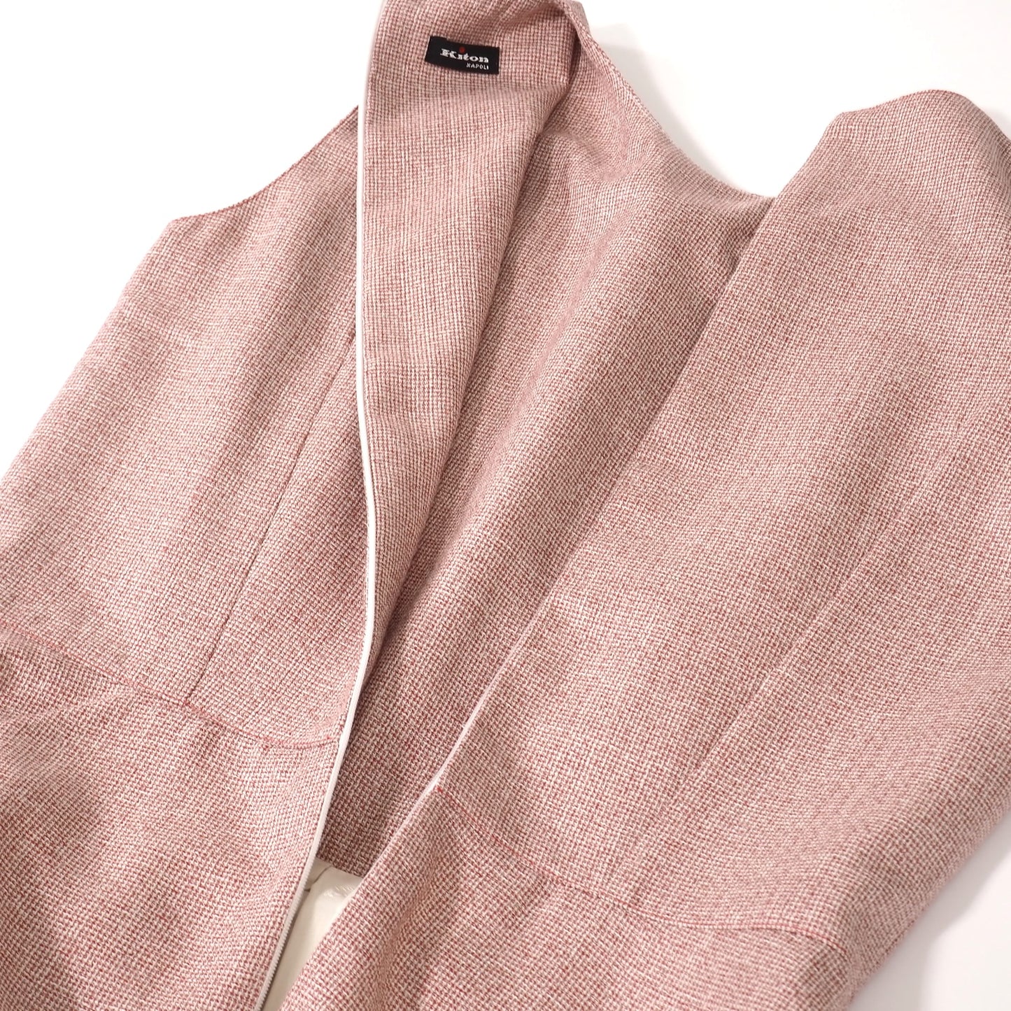 美品 キートン Kiton 現行 カシミヤ シルク Aライン ワンピース 40 ピンク レディース 正規品 5-YK012