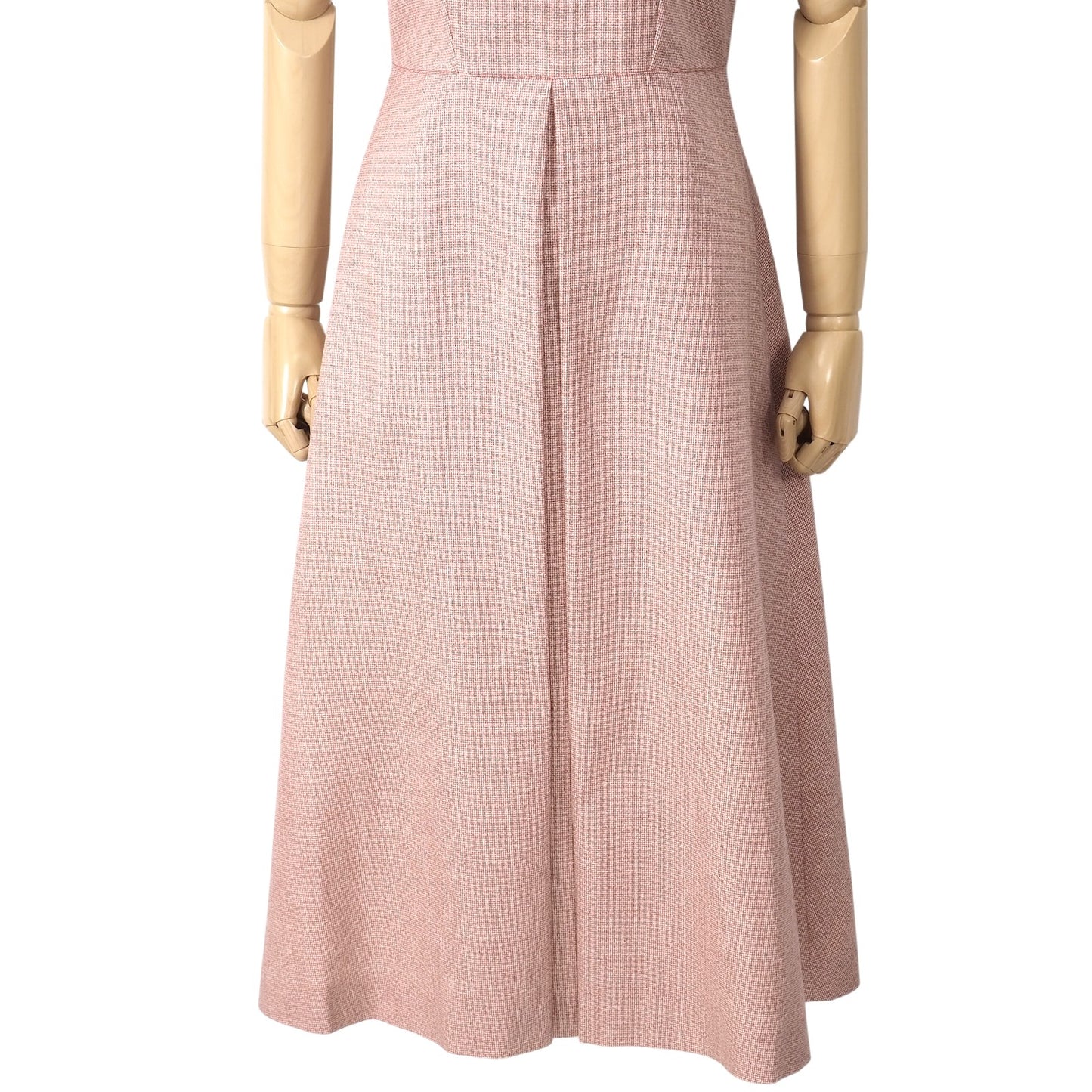 美品 キートン Kiton 現行 カシミヤ シルク Aライン ワンピース 40 ピンク レディース 正規品 5-YK012