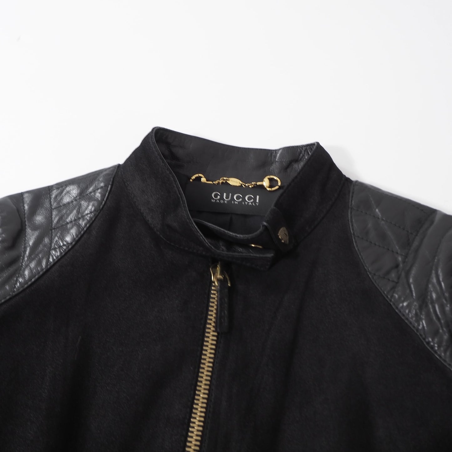 グッチ GUCCI トムフォード期 レザー ライダース ジャケット 36 ブラック レディース 正規品 5-YL003