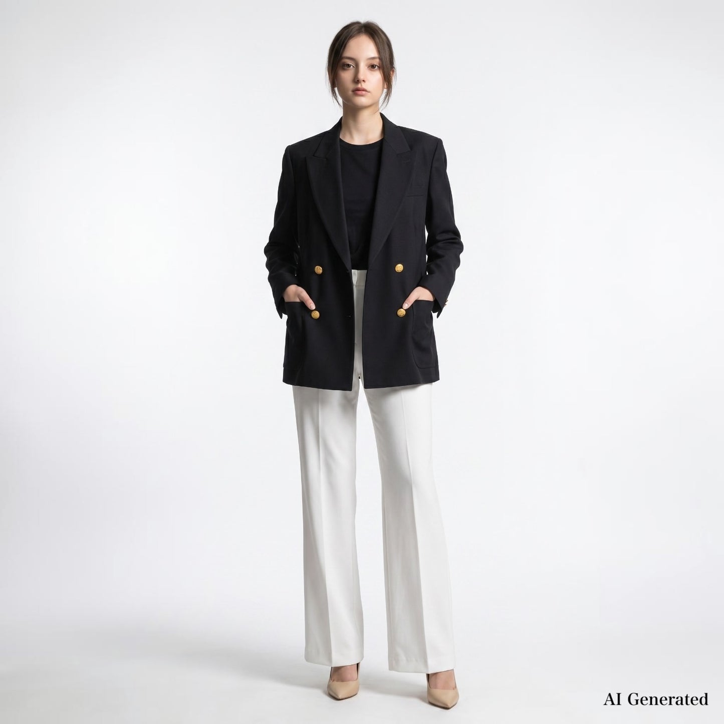 クリスチャンディオール Christian Dior ヴィンテージ 金ボタン ダブルブレスト ジャケット M ダークネイビー レディース 正規品 5-YL012