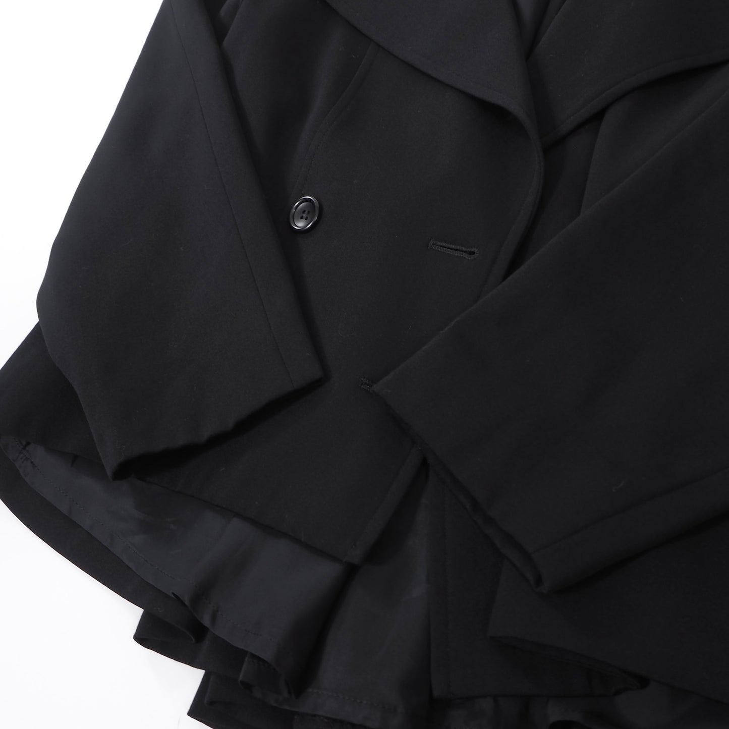 美品 クリスチャンディオール Christian Dior ウール ヴィンテージ プリーツ ジャケット M ブラック レディース 正規品 5-YL017