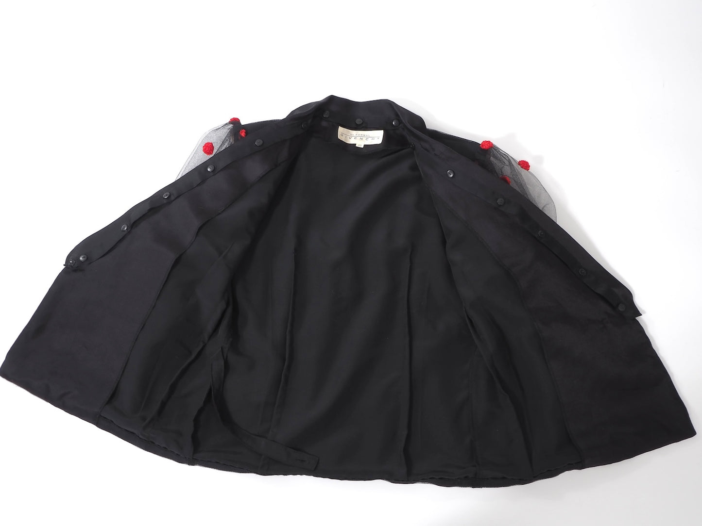 美品 ジバンシー GIVENCHY ヴィンテージ シアー ジャケット 10 ブラック レディース 正規品 5-YL020