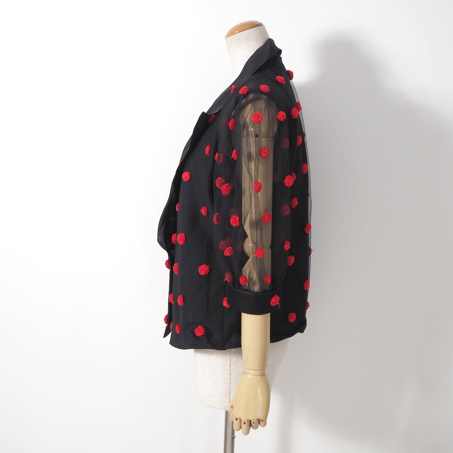 美品 ジバンシー GIVENCHY ヴィンテージ シアー ジャケット 10 ブラック レディース 正規品 5-YL020