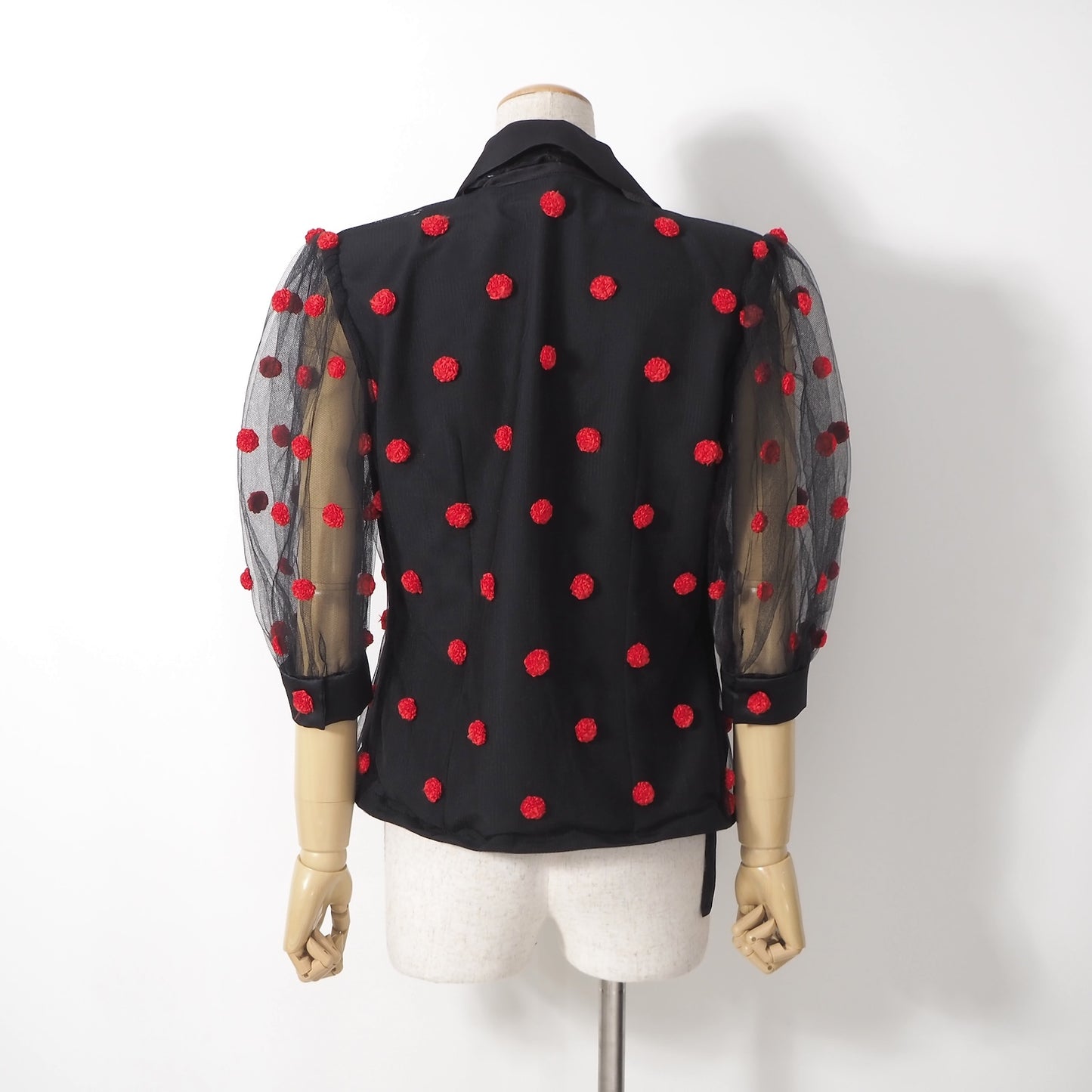 美品 ジバンシー GIVENCHY ヴィンテージ シアー ジャケット 10 ブラック レディース 正規品 5-YL020