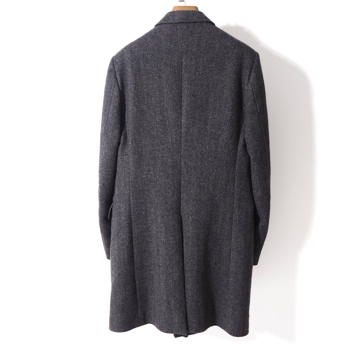 美品 グッチ GUCCI トムフォード期 ホースビット ウール チェスター コート 48 ヘリンボーン ツイード グレー メンズ 正規品 5-ZD009