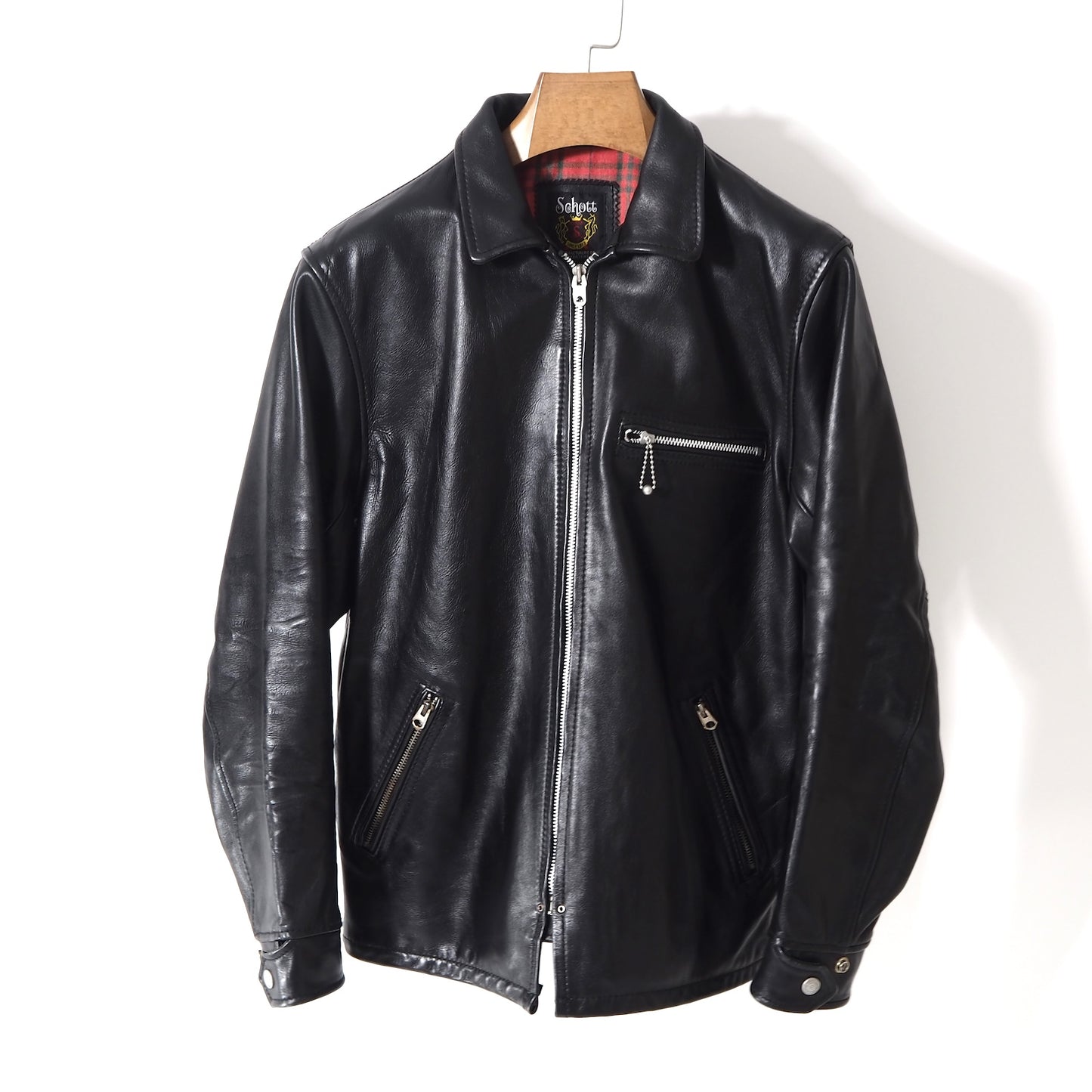 ショット Schott USA製 3111006 トラッカー ライダース レザー ジャケット L ブラック メンズ 正規品 5-ZD016