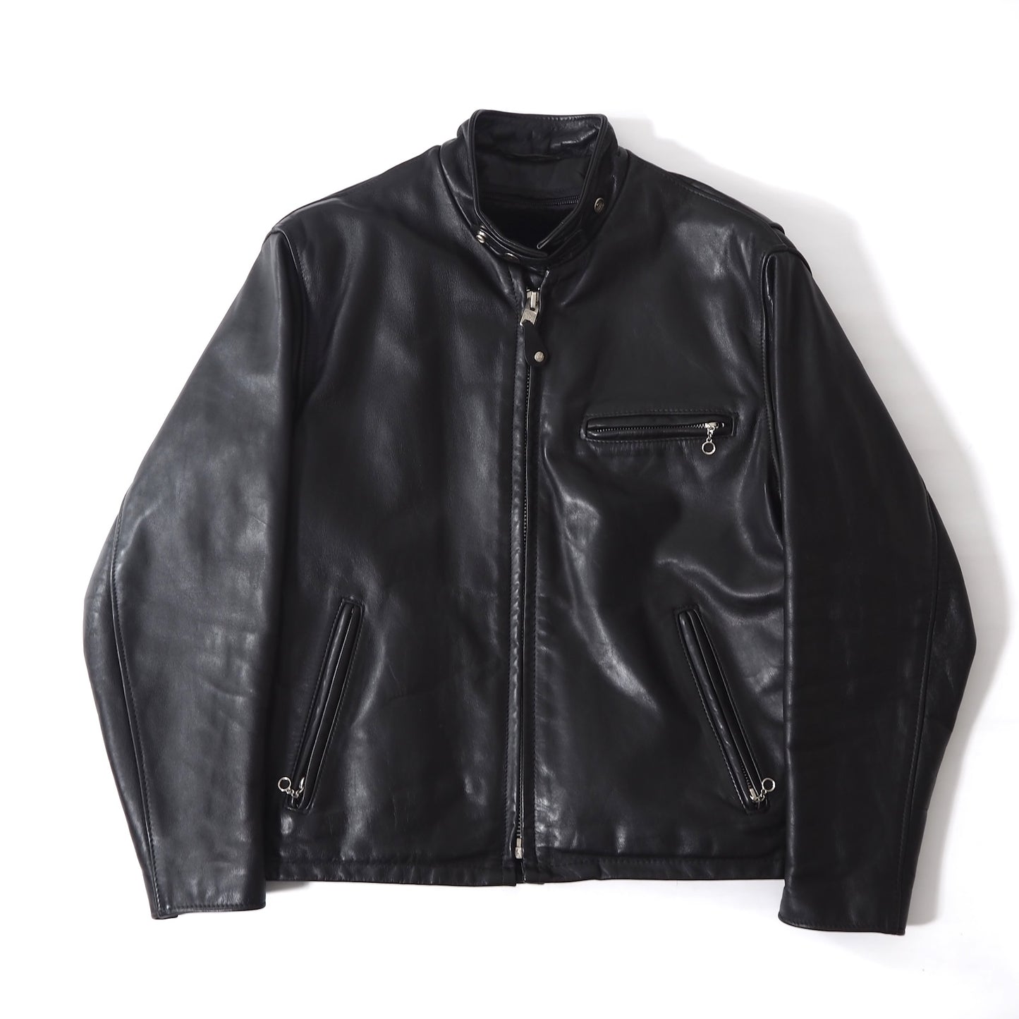 美品 ショット Schott 641 USA製 近年モデル ボアライナー シングルラーダース レザー ジャケット 40 ブラック メンズ 正規品 5-ZD018