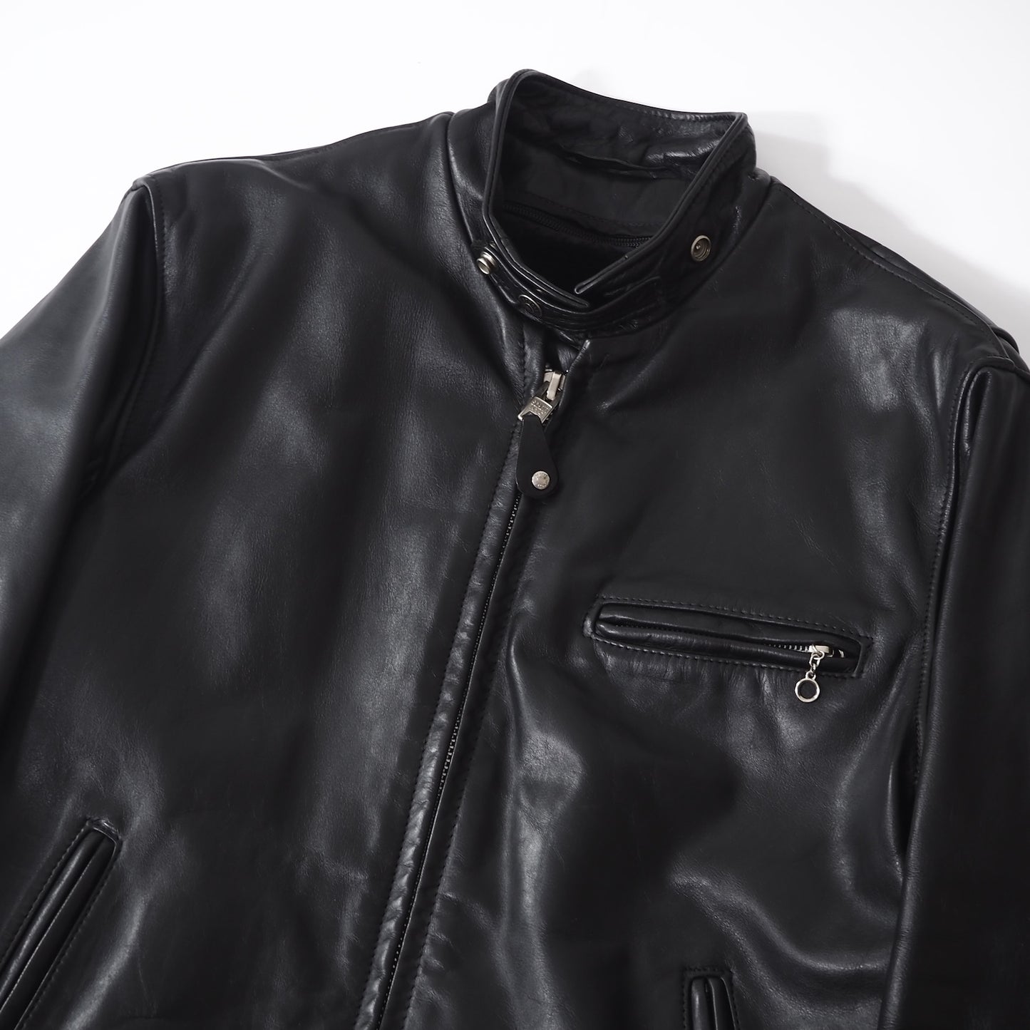 美品 ショット Schott 641 USA製 近年モデル ボアライナー シングルラーダース レザー ジャケット 40 ブラック メンズ 正規品 5-ZD018
