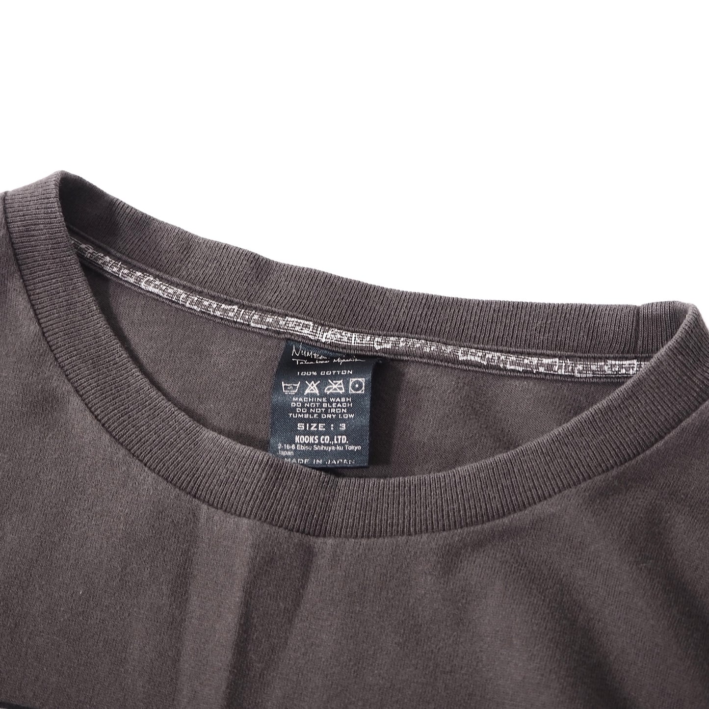 ナンバーナイン NUMBER(N)INE ラブゴッドマーダー期 カートコバーン モザイク Tシャツ ３ グレー メンズ 正規品 5-ZE090