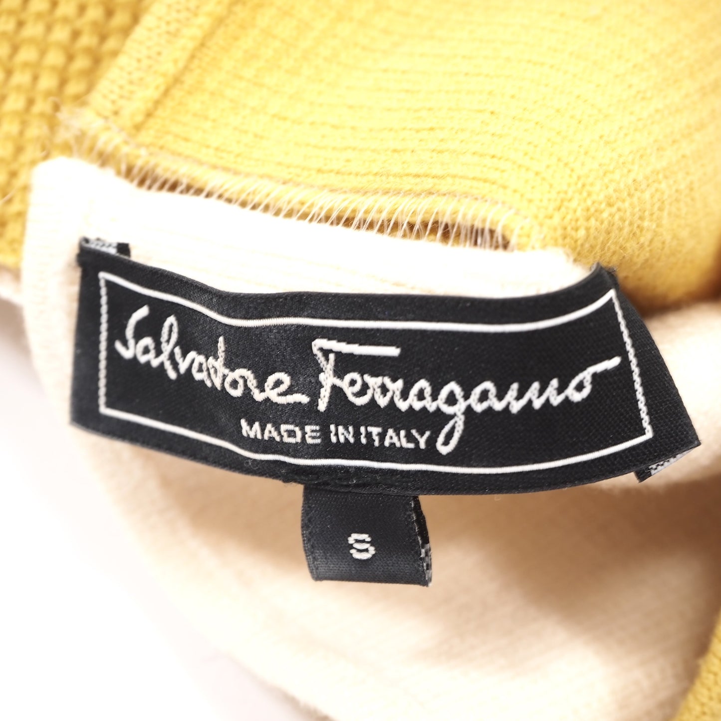 美品 サルヴァトーレフェラガモ Salvatore Ferragamo 切り替え ニット ロングワンピース S マルチカラー レディース 正規品 5-ZF013