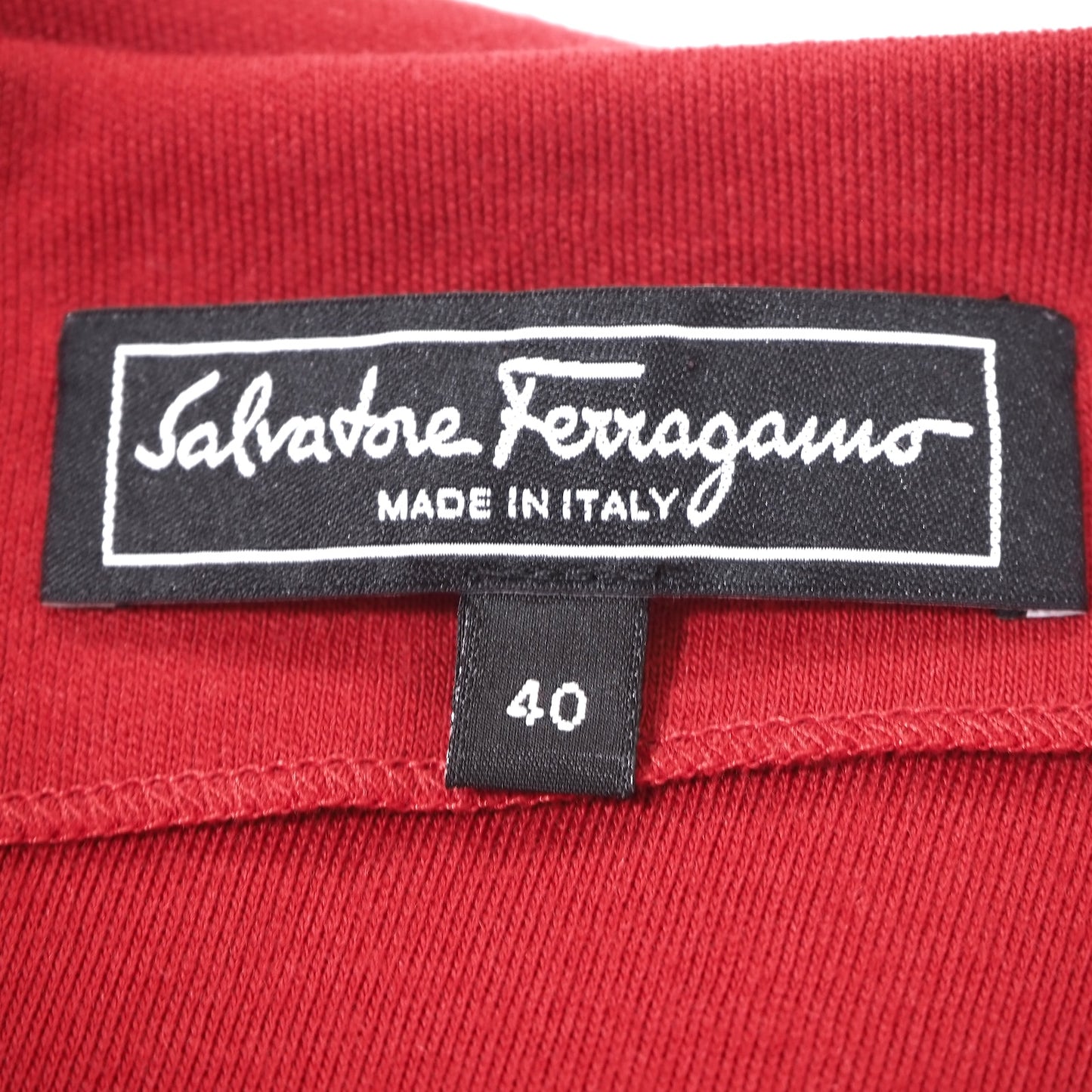 美品 サルヴァトーレフェラガモ Salvatore Ferragamo ウール ニット ワンピース 40 レッド レディース 正規品 5-ZF030