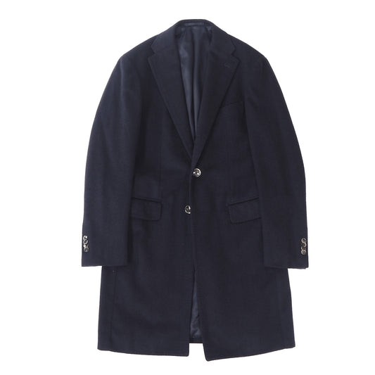 美品 リングジャケット RING JACKET リングヂャケット ウール カシミヤ チェスターコート 44 ダークネイビー メンズ 正規品 5-ZF039