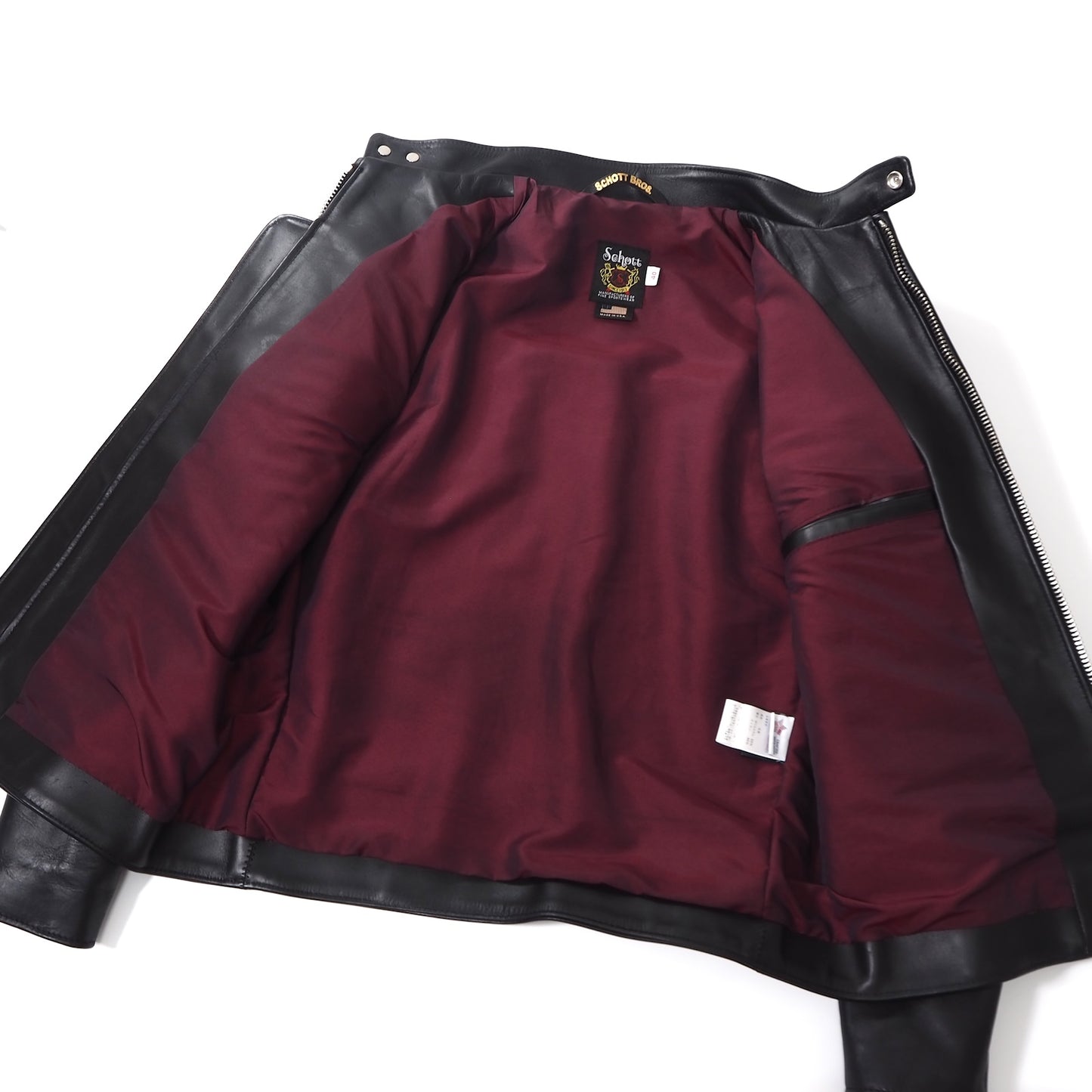 良品 ショット Schott 現行 641XX シングル レザー ライダースジャケット 40 ブラック メンズ 正規品 5-ZF061