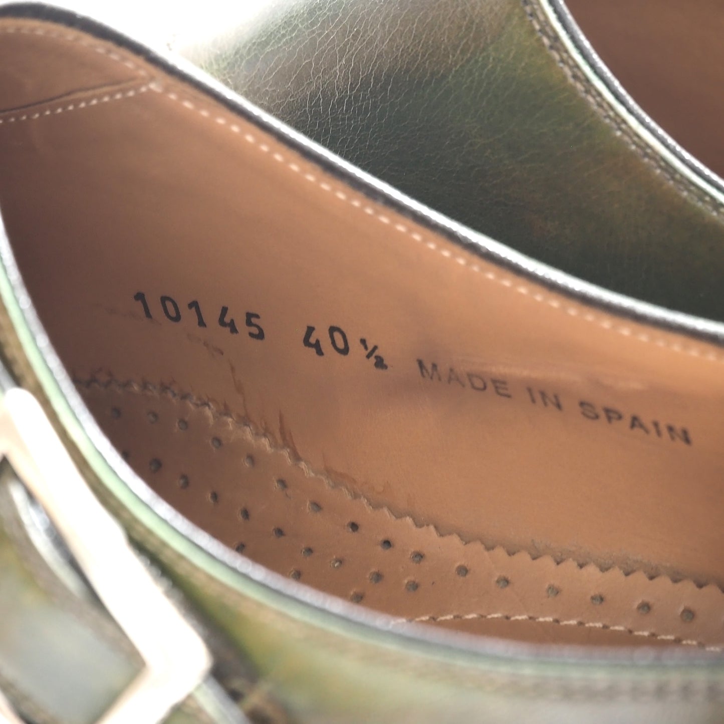 良品 マグナーニ MAGNANNI スペイン製 シングルモンク レザー シューズ 40.5 25cm相当 ソラーロ メンズ 正規品 5-ZF063