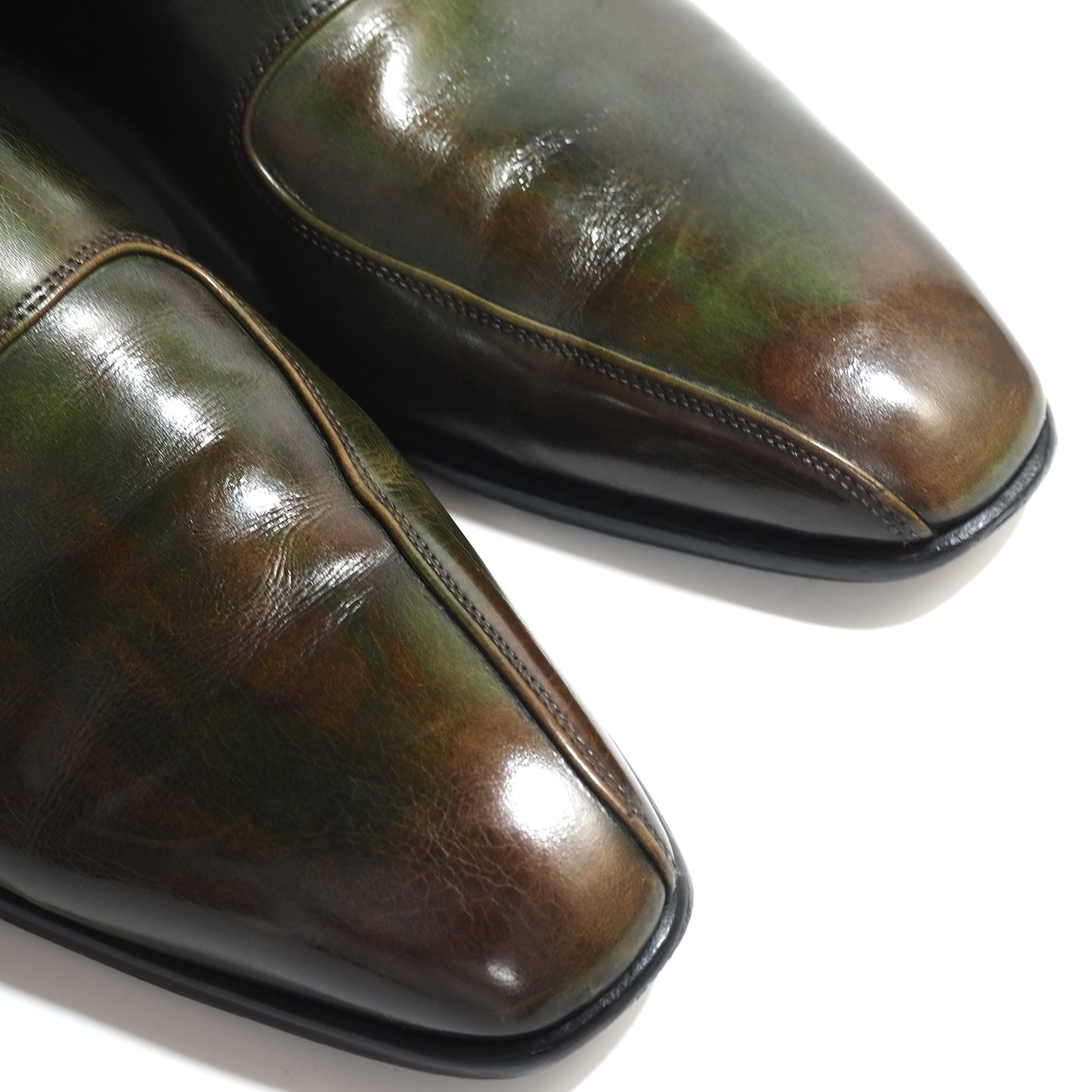 良品 マグナーニ MAGNANNI スペイン製 シングルモンク レザー シューズ 40.5 25cm相当 ソラーロ メンズ 正規品 5-ZF063