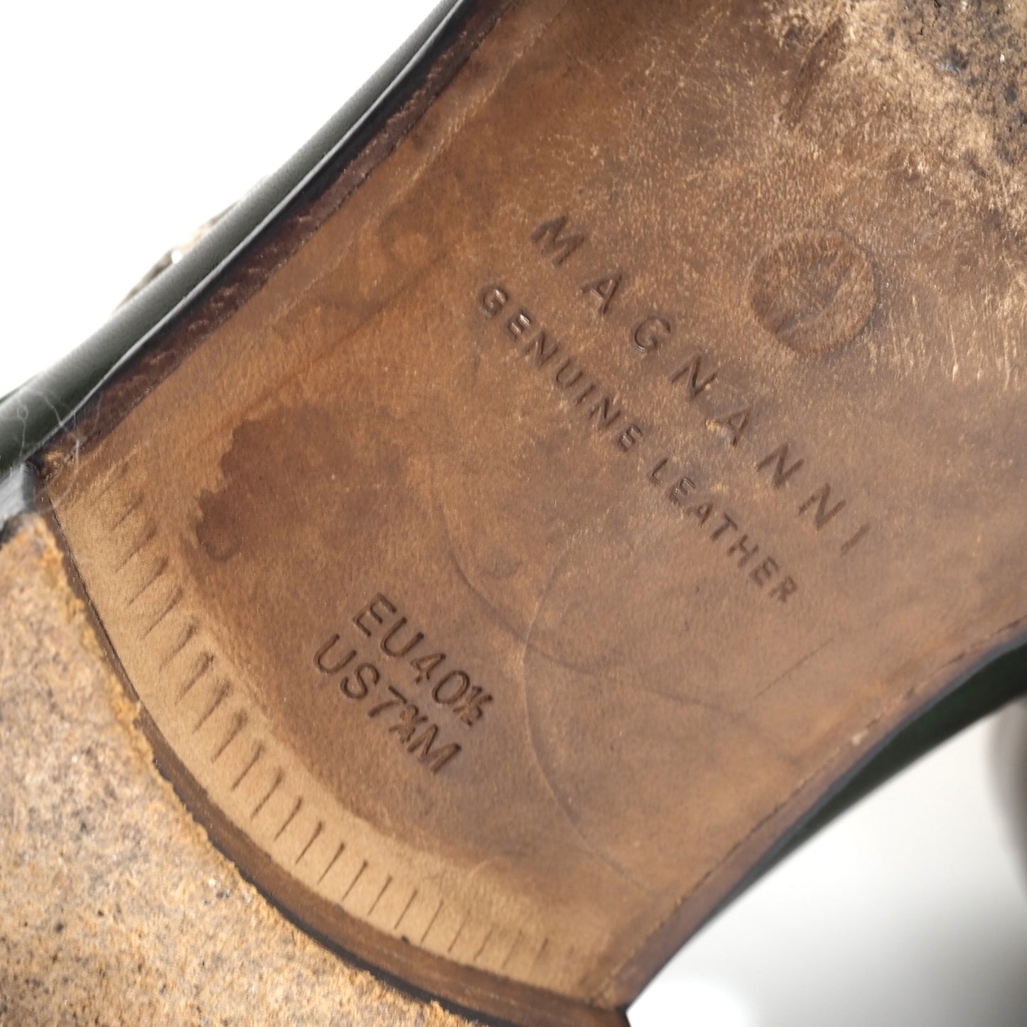 良品 マグナーニ MAGNANNI スペイン製 シングルモンク レザー シューズ 40.5 25cm相当 ソラーロ メンズ 正規品 5-ZF063