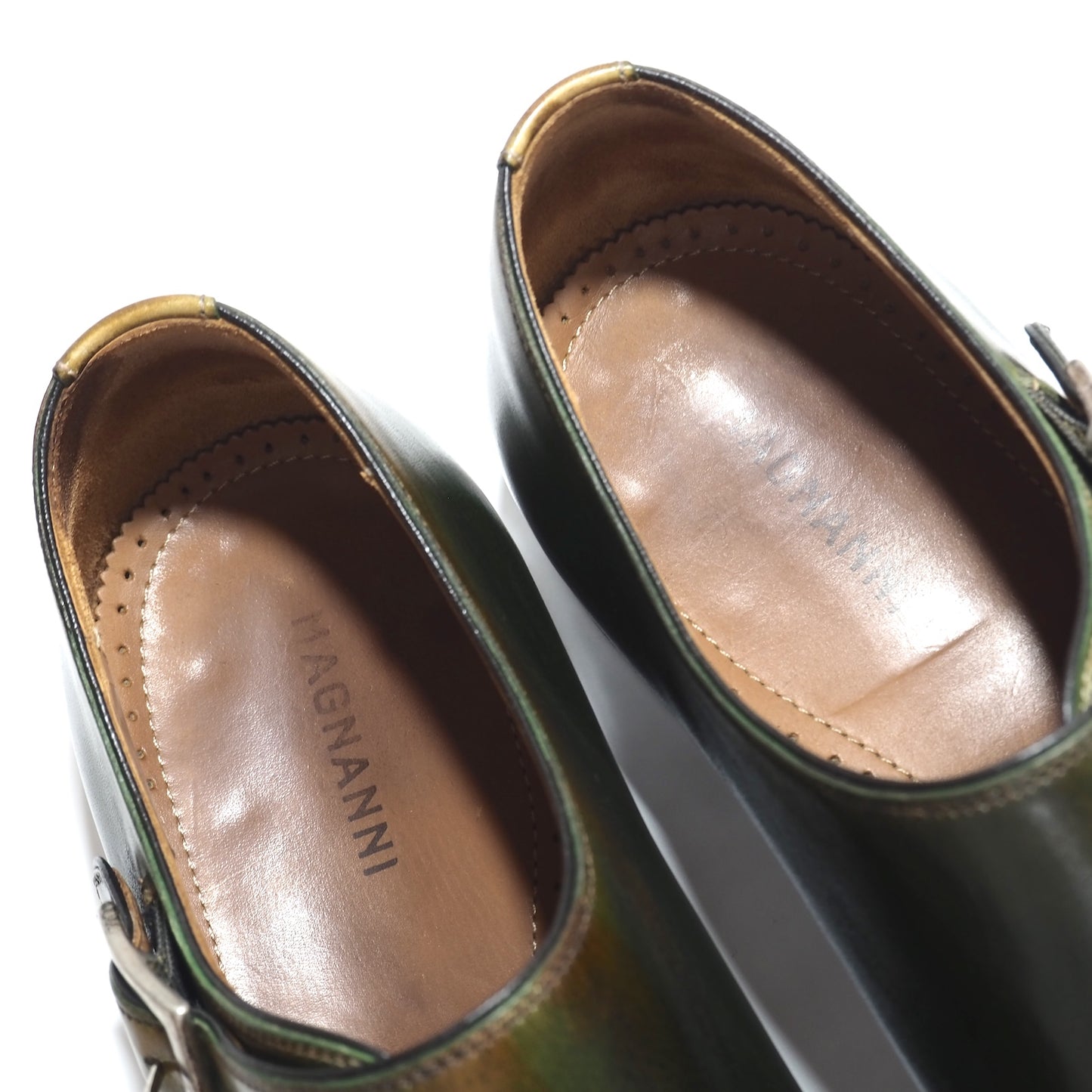 良品 マグナーニ MAGNANNI スペイン製 シングルモンク レザー シューズ 40.5 25cm相当 ソラーロ メンズ 正規品 5-ZF063