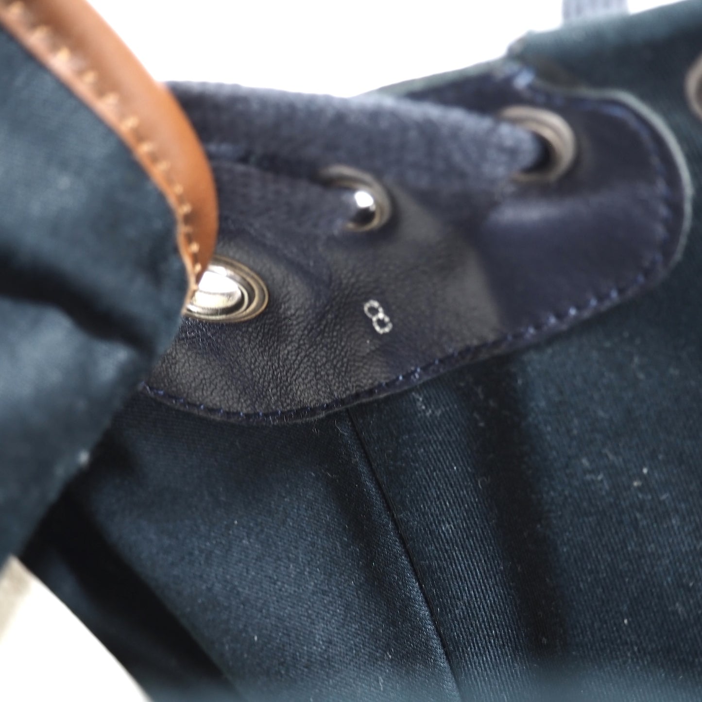 良品 グッチ GUCCI イタリア製 GG柄 キャンバスxレザー ハイカット スニーカー 8 26-26.5cm相当 ネイビー メンズ 正規品 5-ZF064