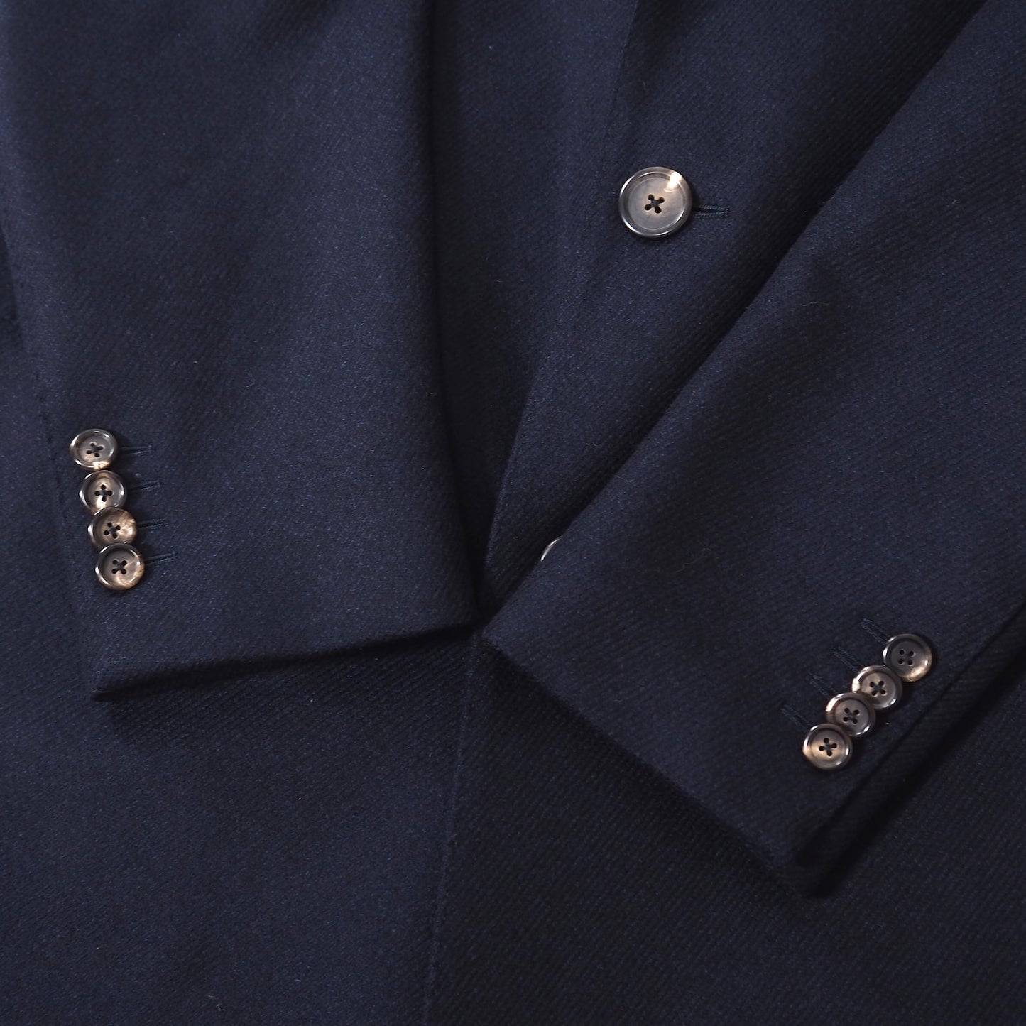 美品 ラルディーニ LARDINI イタリア製 ブートニエール付き ウール カシミヤ チェスター コート 46 ダークネイビー メンズ 正規品 5-ZF065
