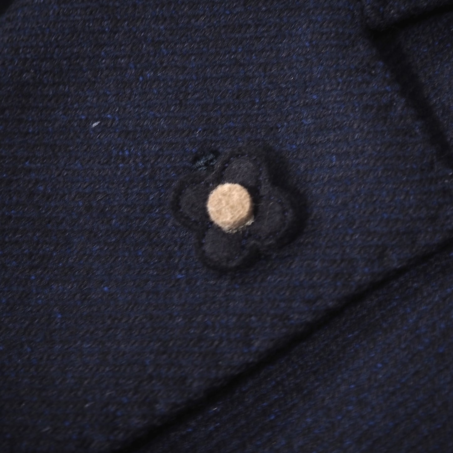 美品 ラルディーニ LARDINI イタリア製 ブートニエール付き ウール カシミヤ チェスター コート 46 ダークネイビー メンズ 正規品 5-ZF065