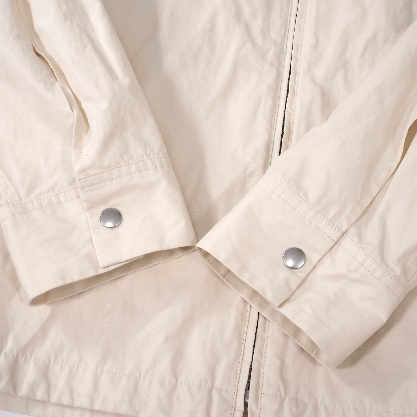 美品 ジルサンダー JIL SANDER 23SS スタンドカラー ジャケット ブルゾン 48 アイボリー メンズ 正規品 5-ZF069