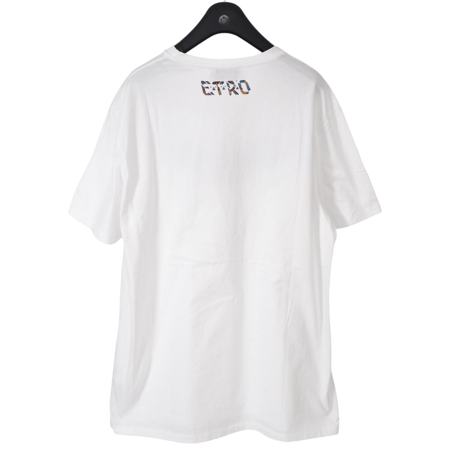 良品 エトロ ETRO イーグルプリント 半袖 Tシャツ カットソー XXL ホワイト メンズ 正規品 5-ZF092