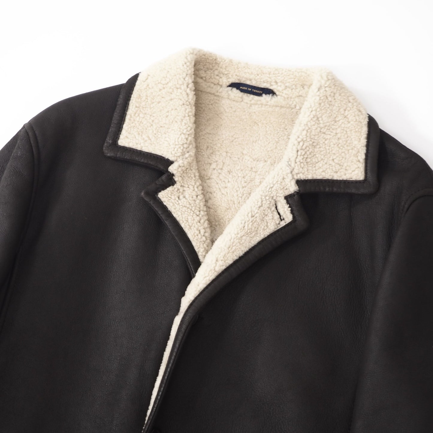 良品 ブルックスブラザーズ Brooks Brothers ラムレザー ムートン コート M ダークブラウン メンズ 正規品 5-ZFF324