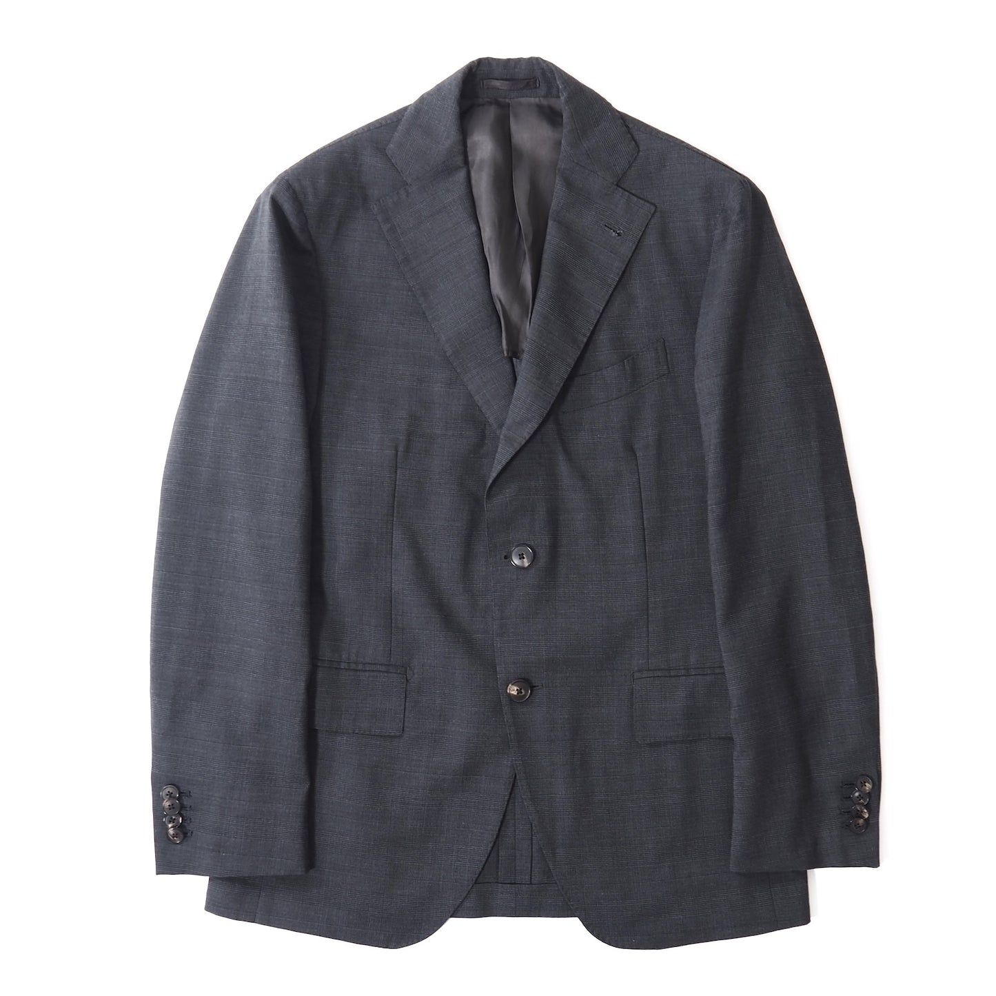 ガブリエレ パジーニ GABRIELE PASINI ウール 3ピース チェック スーツ ジャケット パンツ 46 グレー メンズ 正規品 5-ZG005