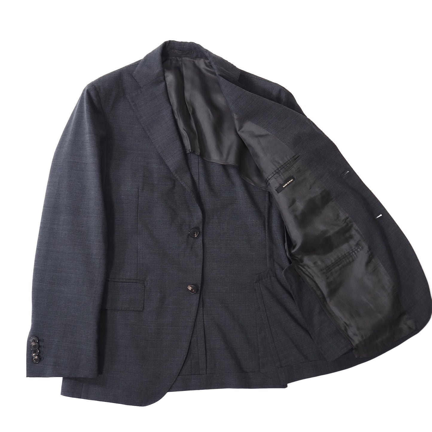 ガブリエレ パジーニ GABRIELE PASINI ウール 3ピース チェック スーツ ジャケット パンツ 46 グレー メンズ 正規品 5-ZG005