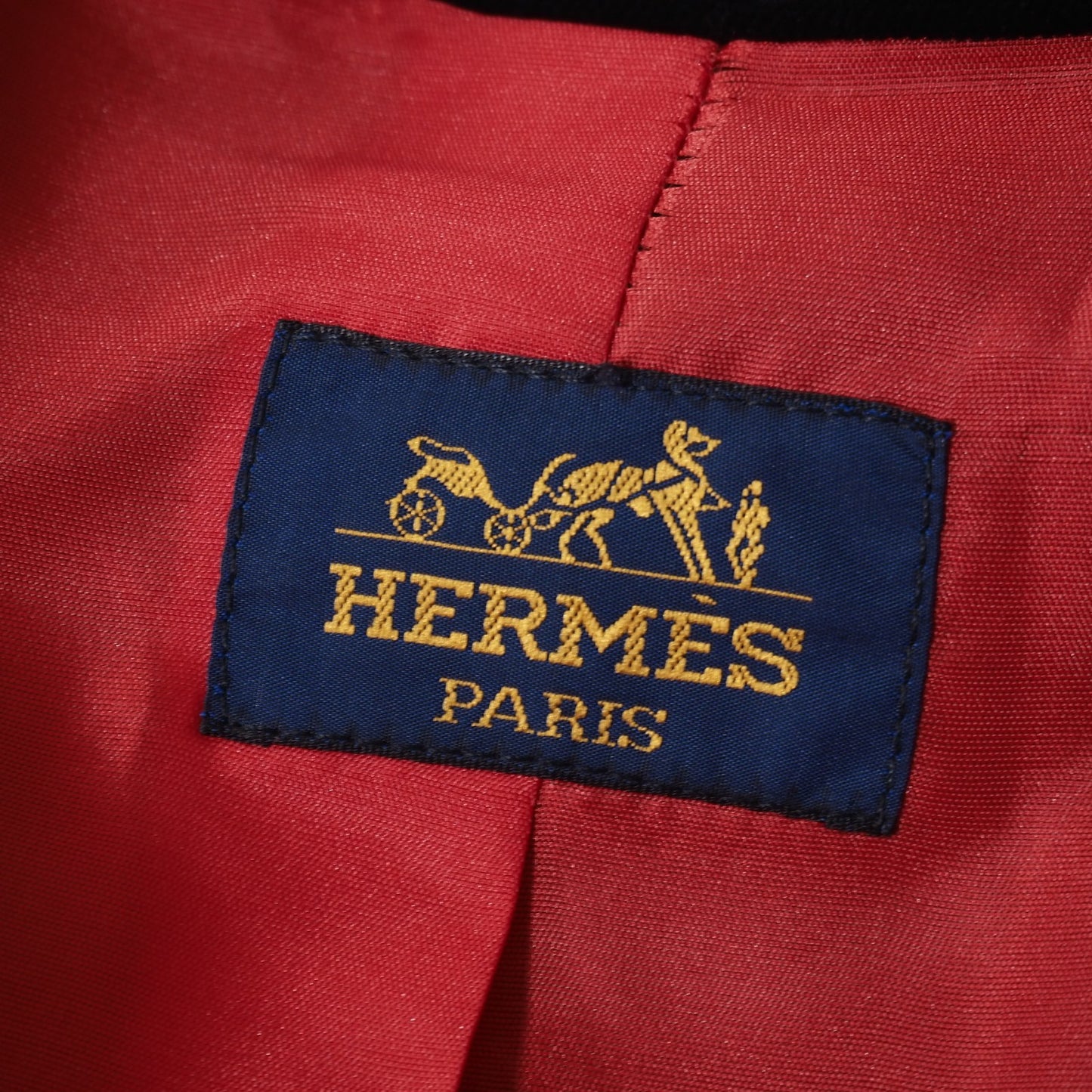 良品 エルメス HERMES ヴィンテージ セリエボタン ジャケット 42 ブラック レディース 正規品 5-ZG014