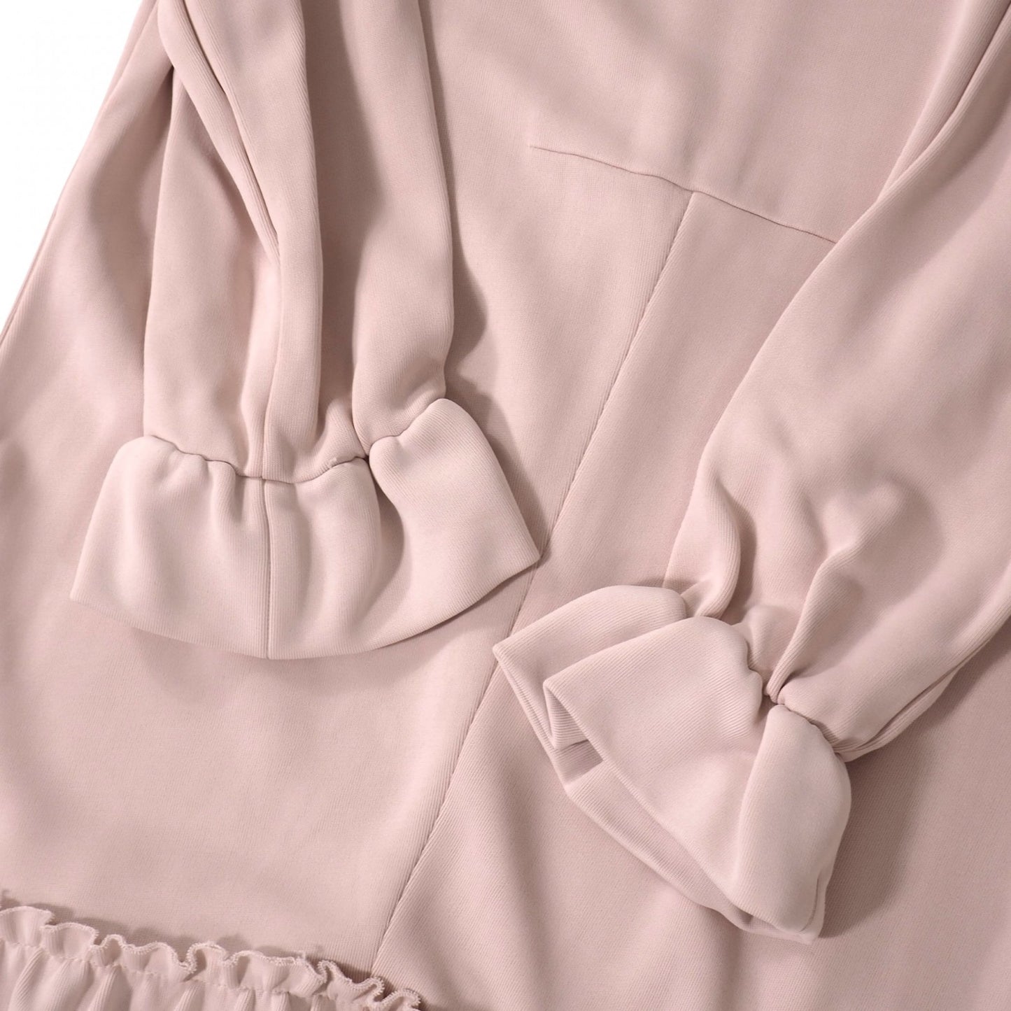 美品 ミュウミュウ MIU MIU フリル ストレッチ ワンピース M ライトピンク レディース 正規品 5-ZG015