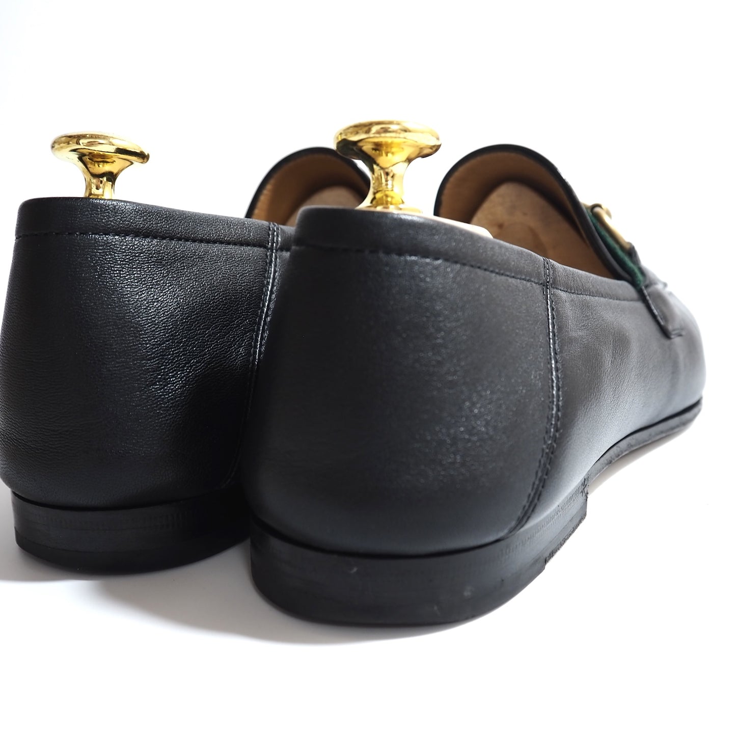 グッチ GUCCI シェリーライン レザー ホースビット ローファー 8 ブラック メンズ 正規品 5-ZG016