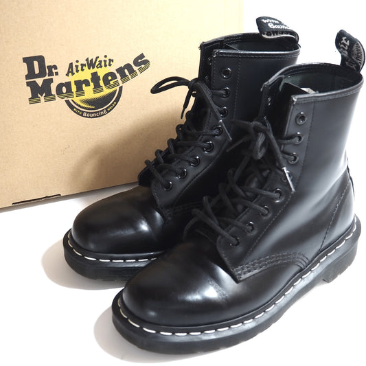 良品 ドクターマーチン Dr.Martens 1460 WS 8ホール レースアップ ブーツ UK4 EU37 ブラック レディース 正規品 5-ZG032