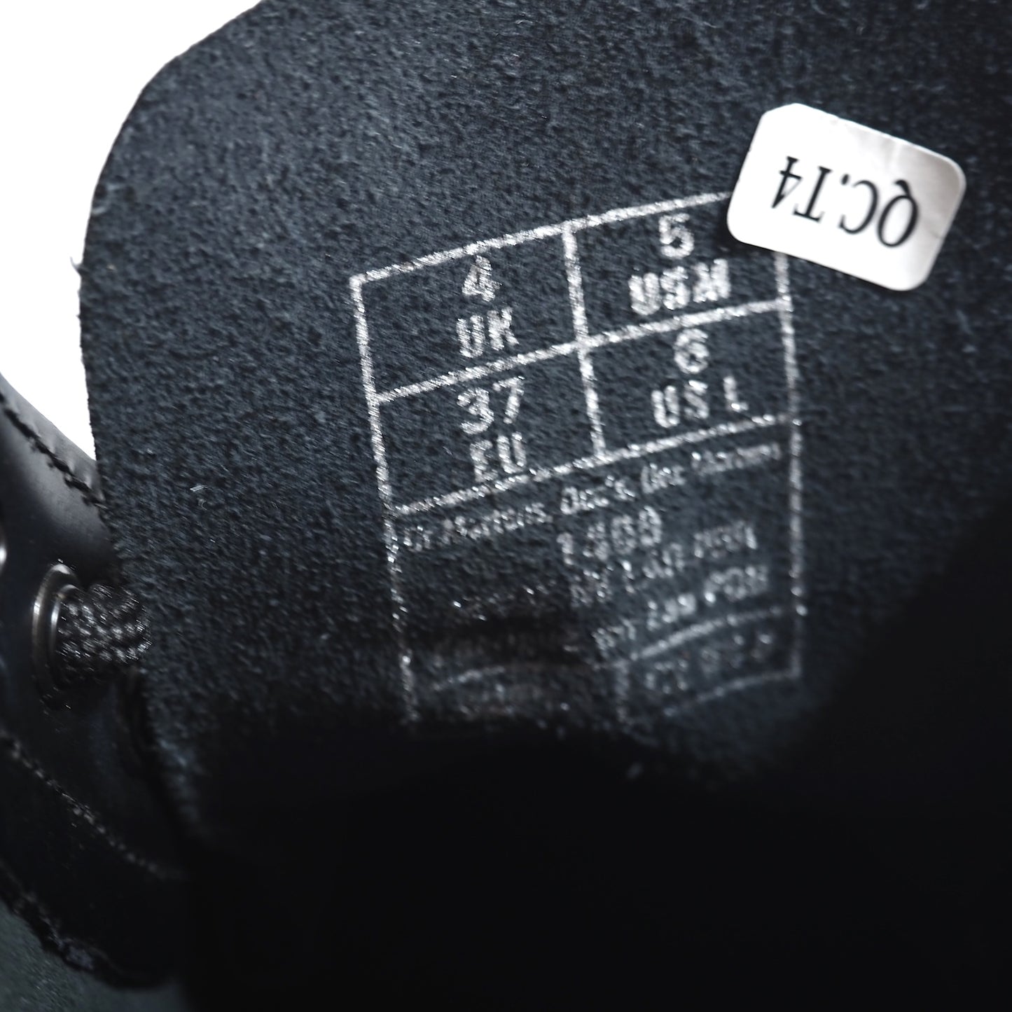 良品 ドクターマーチン Dr.Martens 1460 WS 8ホール レースアップ ブーツ UK4 EU37 ブラック レディース 正規品 5-ZG032