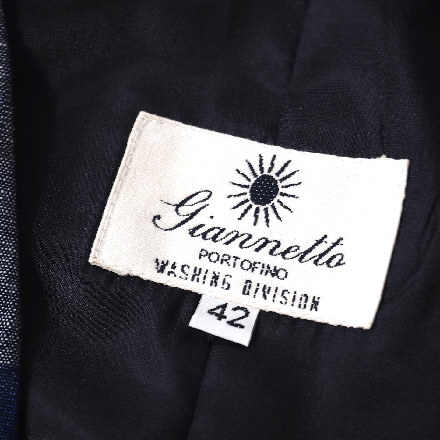 美品 ジャンネット Giannetto チーフ付 ベスト ジレ ペイズリー 42 ネイビーグレー メンズ 正規品 5-ZG037