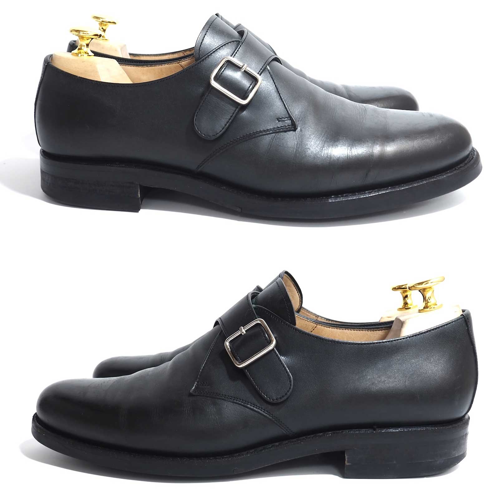 80s-90s?/Vintage★YANKO　ヤンコ【size8.5EE/26.5】モンクストラップ　 シューズ　ネイビー　紺/メンズ//men's 菅NO.メZC-18 大きいサイズ【28.5cm 29.5cm 30.5cm】YANKO（ヤンコ） メンズ