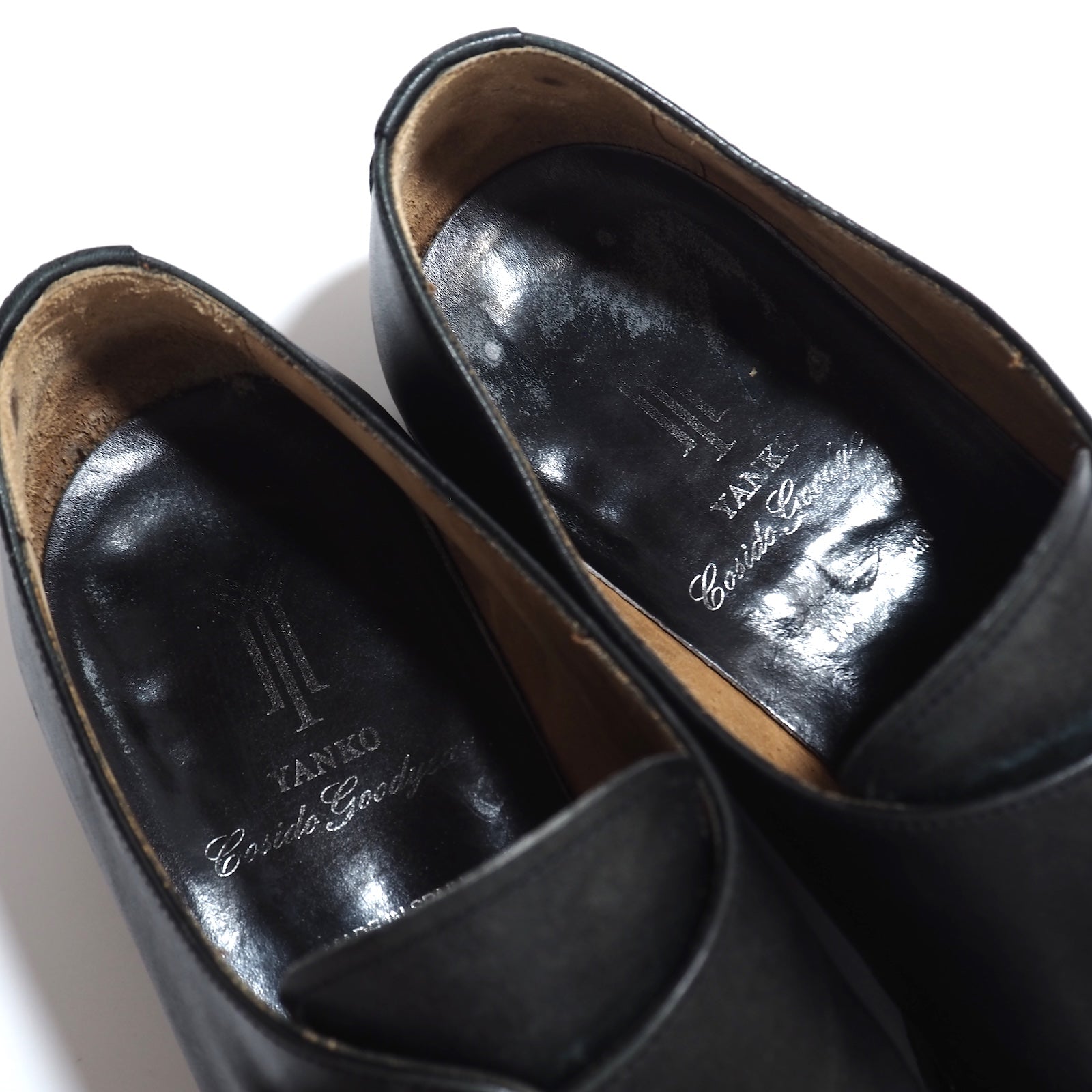 ヤンコ YANKO シングルモンクストラップ レザー シューズ 7.5 ブラック ヤンコ YANKO シングルモンクストラップ レザー シューズ 7.5 ブラック