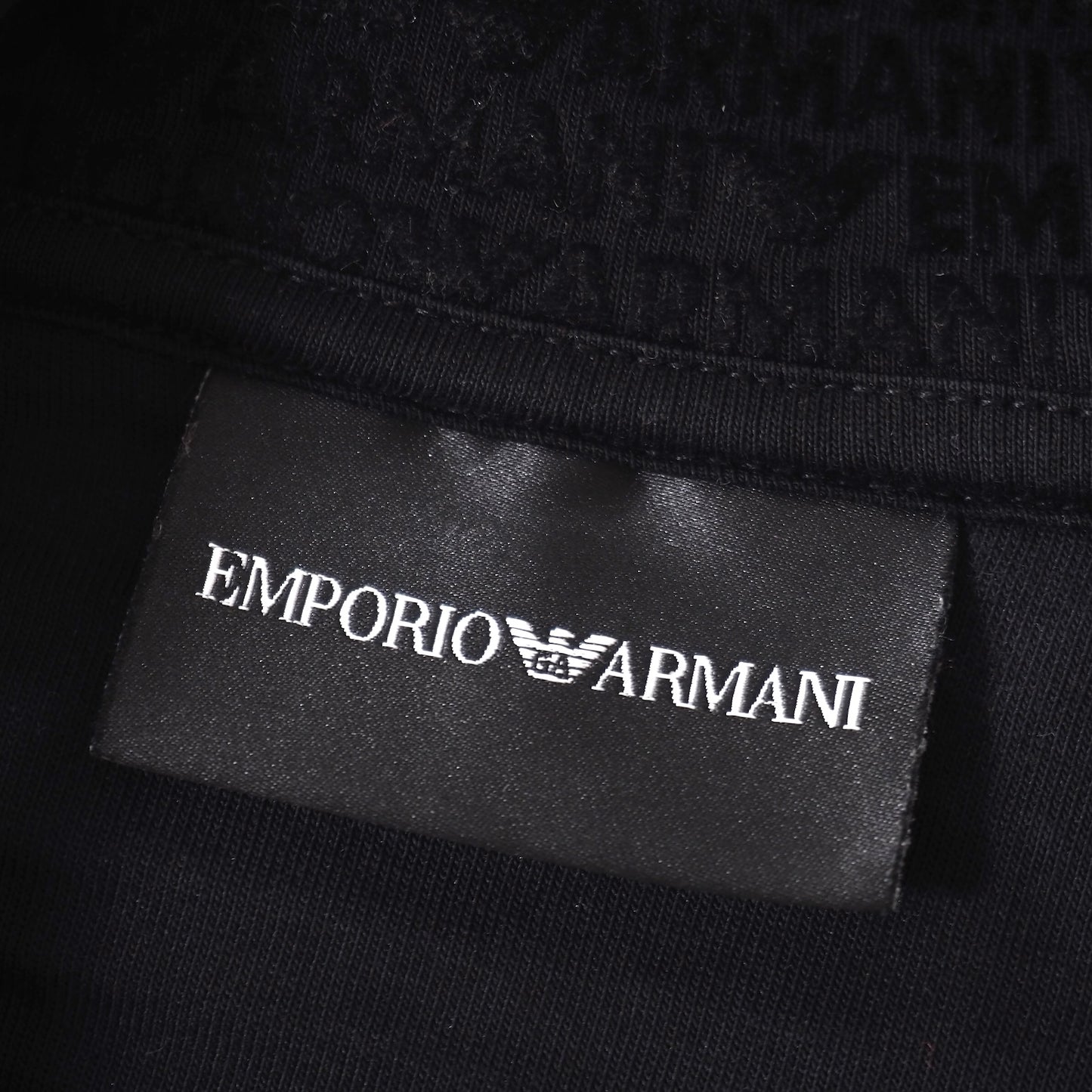 エンポリオアルマーニ EMPORIO ARMANI 24SS ロゴ総柄 ジップアップ パーカー フーディ M ブラック メンズ 正規品 5-ZG047