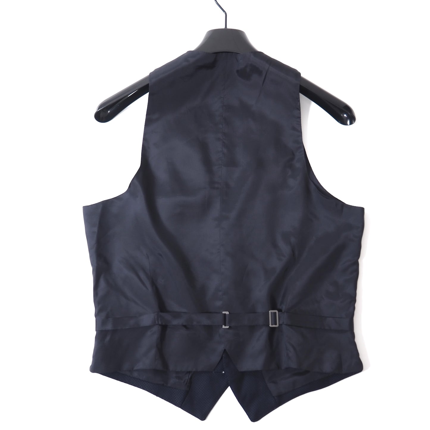 未使用 エンポリオアルマーニ EMPORIO ARMANI 21年製 ウール シルク ジレ ベスト 50 ネイビー メンズ 正規品 5-ZG048
