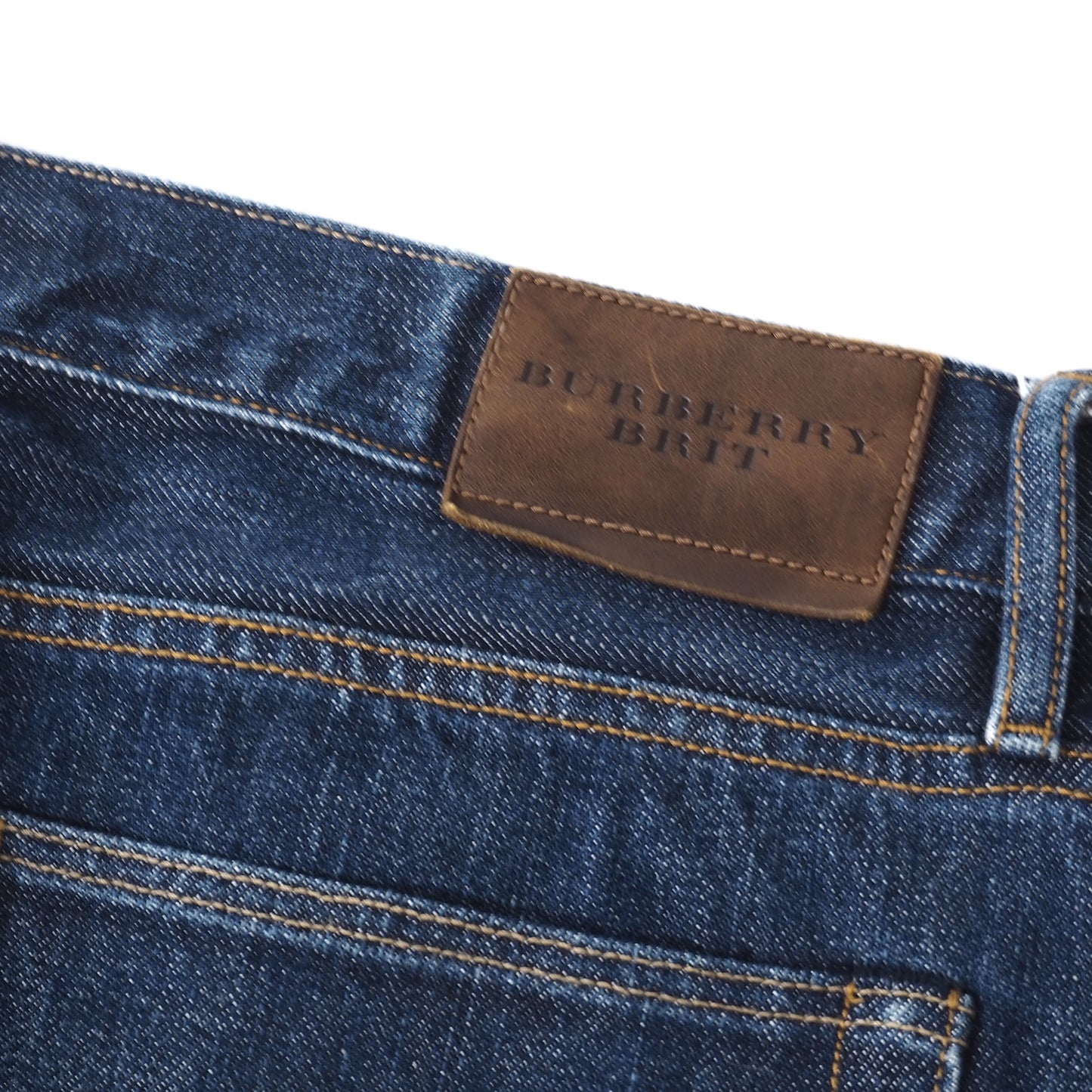 美品 バーバリー BURBERRY BRIT デニム パンツ W34 L32 インディゴ メンズ 正規品 5-ZG073
