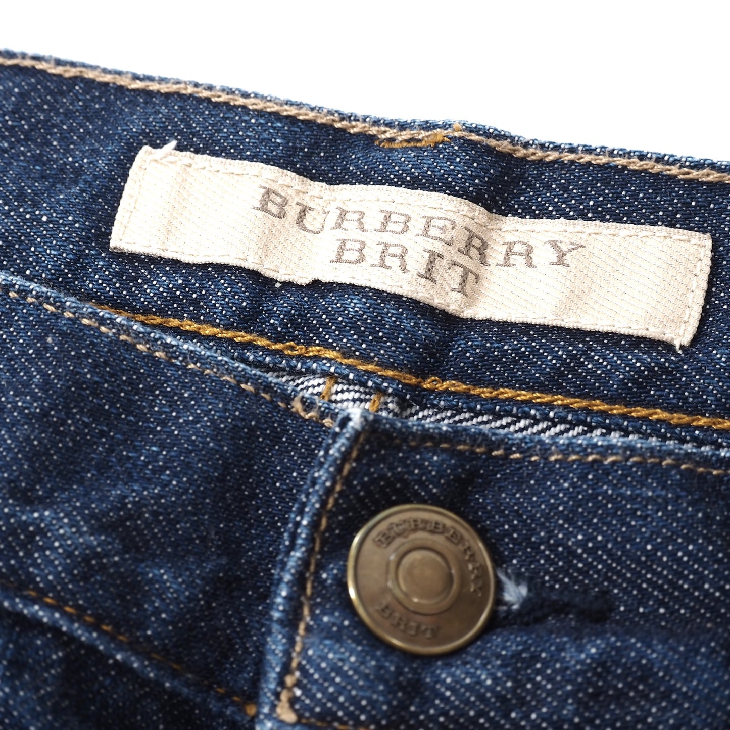 美品 バーバリー BURBERRY BRIT デニム パンツ W34 L32 インディゴ メンズ 正規品 5-ZG073