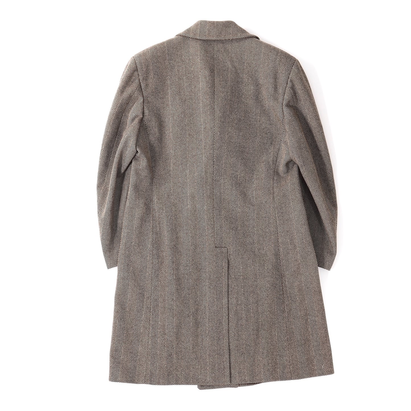 良品 カナリ CANALI イタリア製 ウール カシミヤ ダブルブレスト コート 48 ブラウン メンズ 正規品 5-ZG074