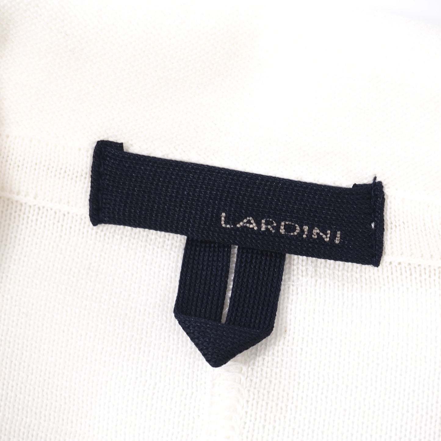 良品 ラルディーニ LARDINI イタリア製 コットン ニット ジャケット S ホワイト メンズ 正規品 5-ZG077