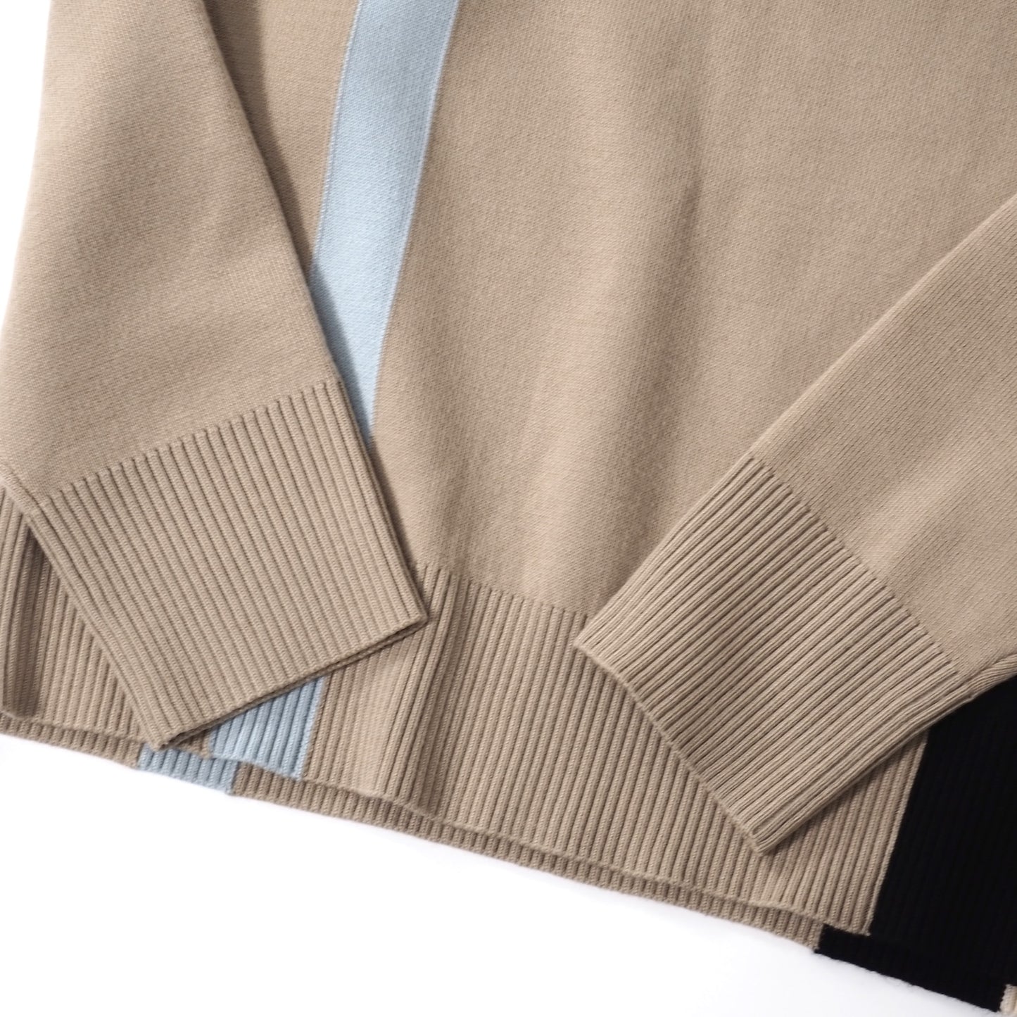 良品 バーバリー BURBERRY 現行 ウール クルーネック ニット セーター S ベージュ メンズ 正規品 5-ZG087
