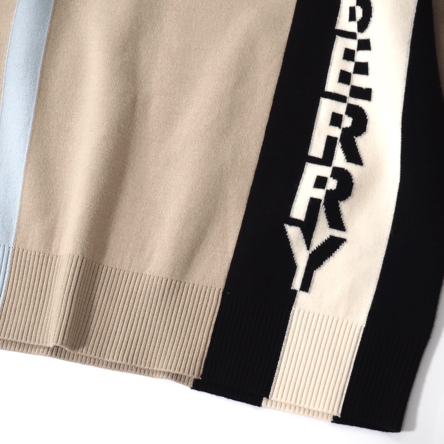 良品 バーバリー BURBERRY 現行 ウール クルーネック ニット セーター S ベージュ メンズ 正規品 5-ZG087
